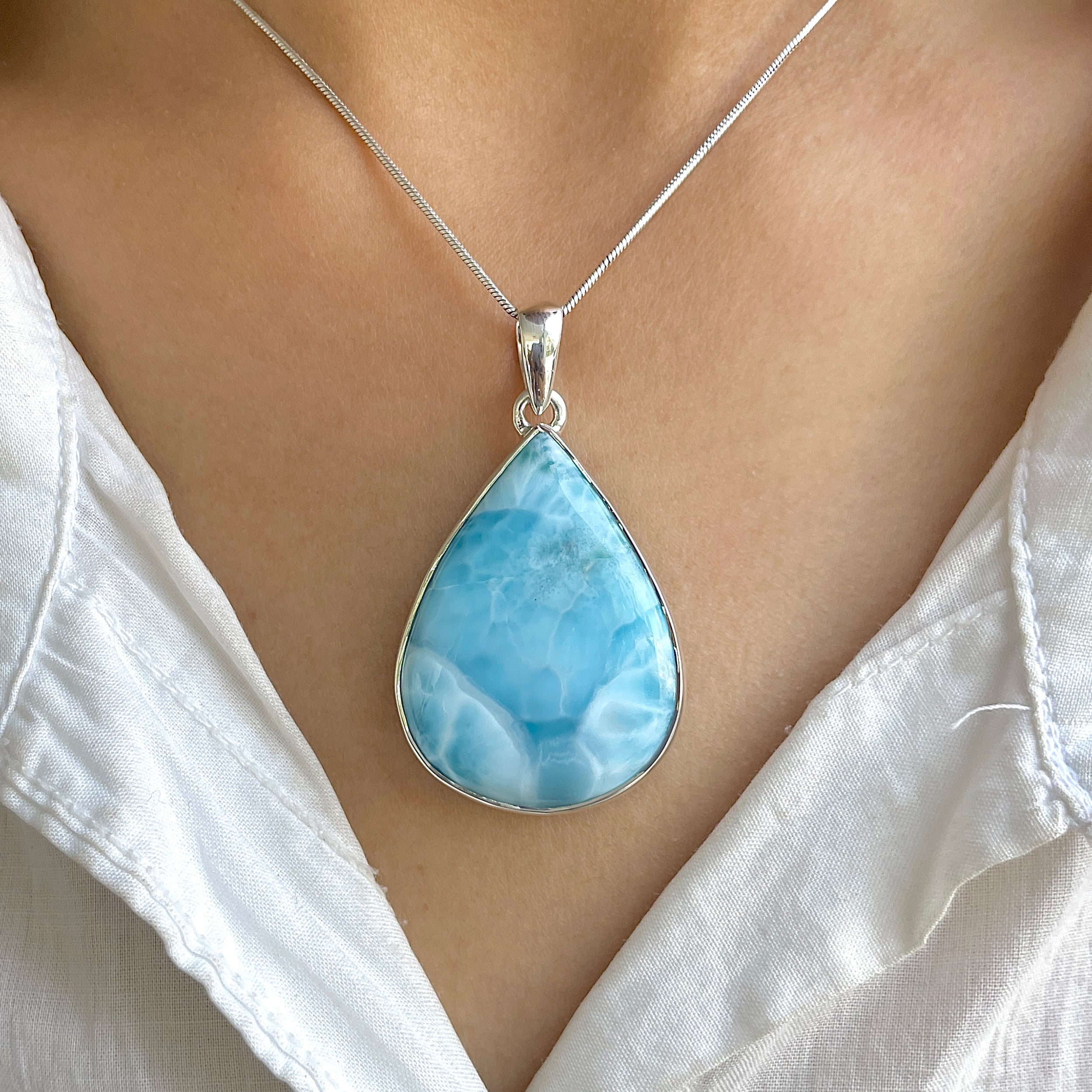Larimar Pendant-(LAR-P-1283.)