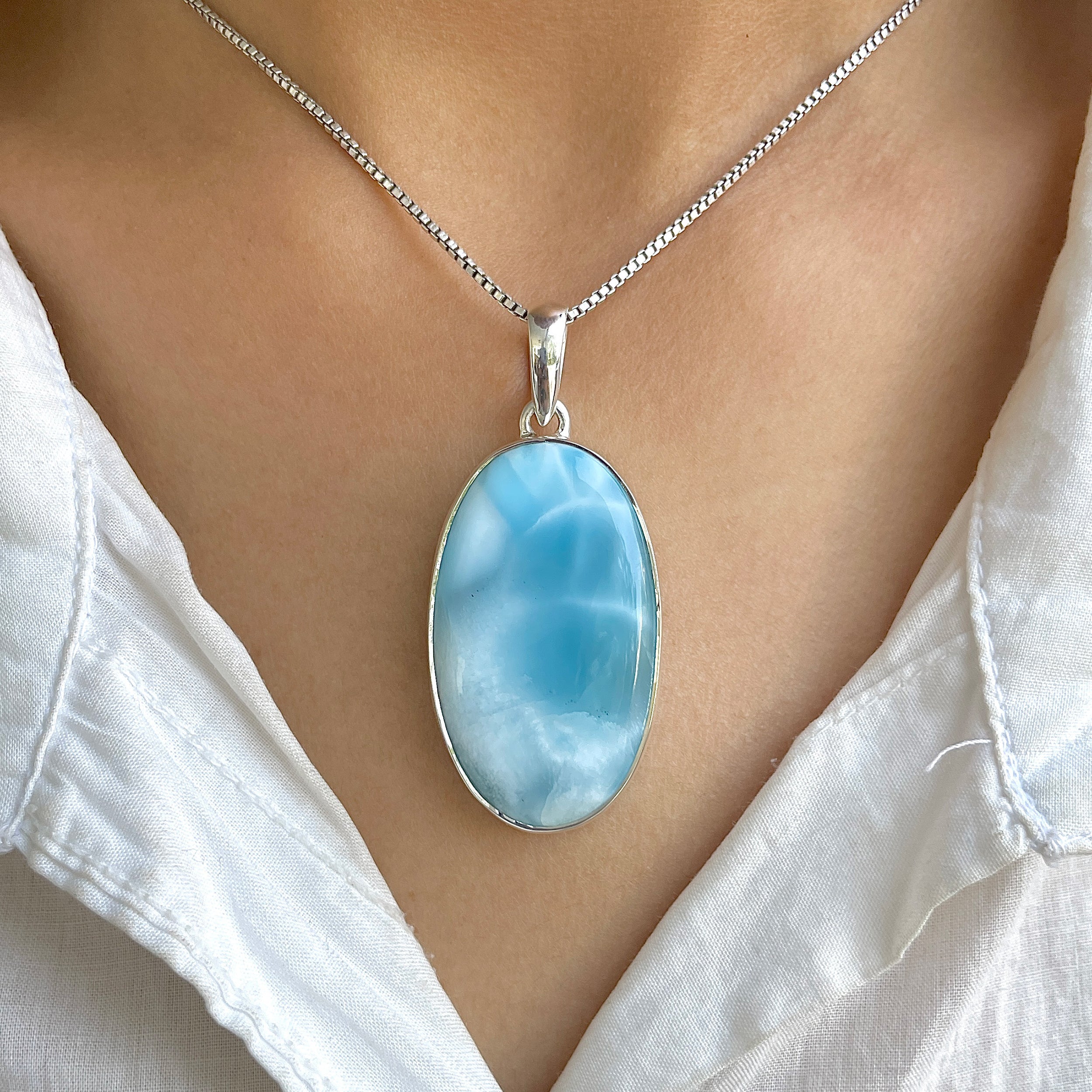 Larimar Pendant-(LAR-P-1284.)