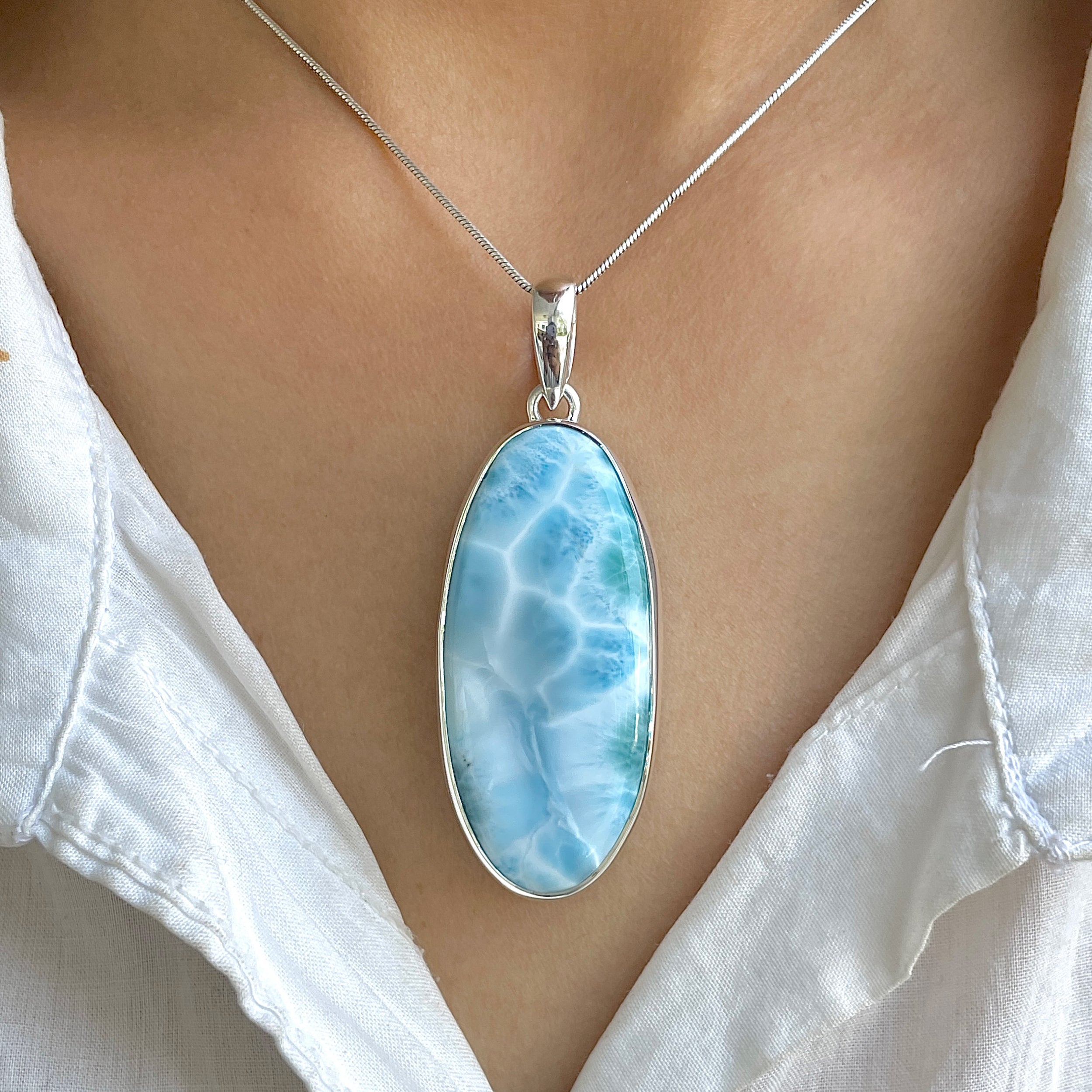 Larimar Pendant-(LAR-P-1286.)