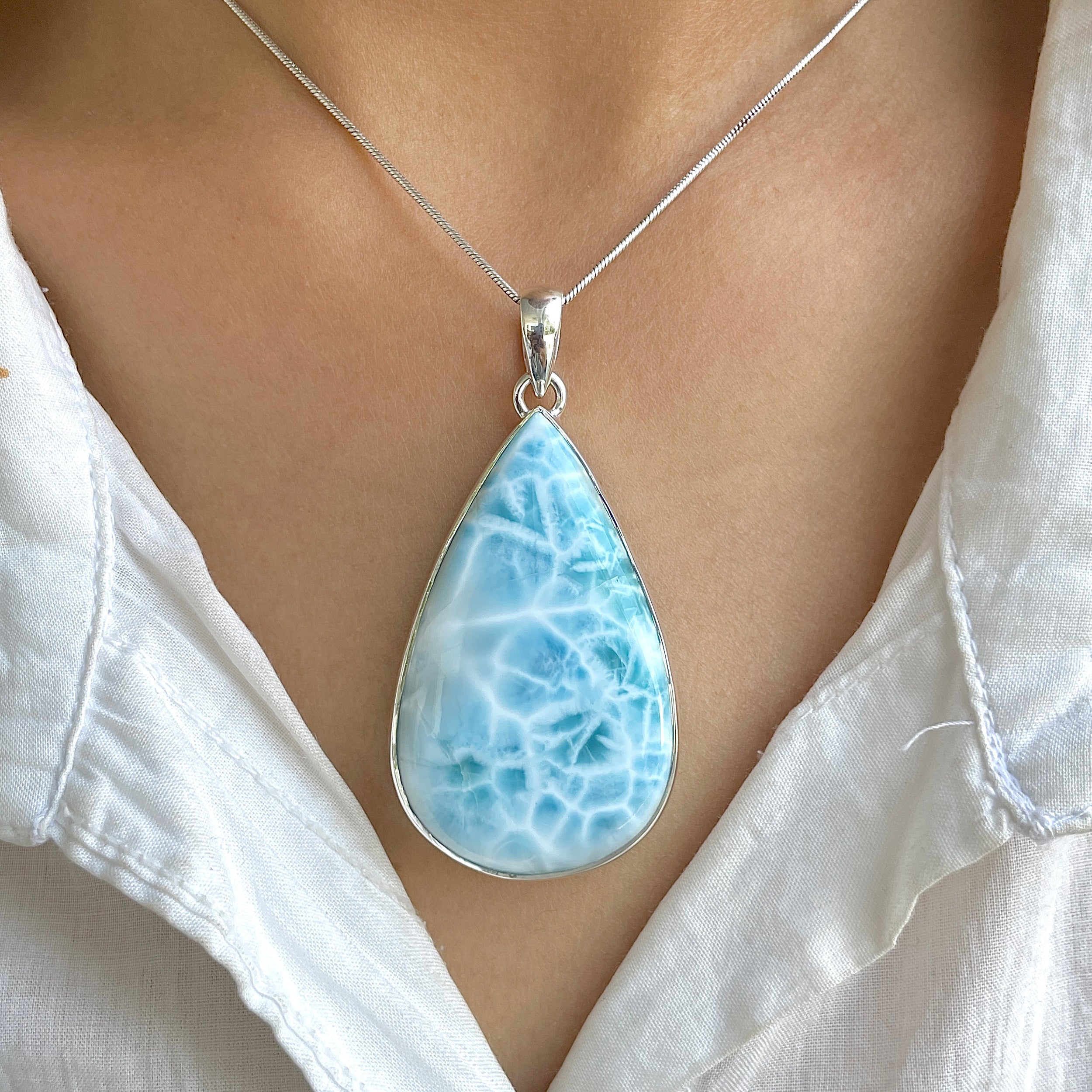 Larimar Pendant-(LAR-P-1288.)