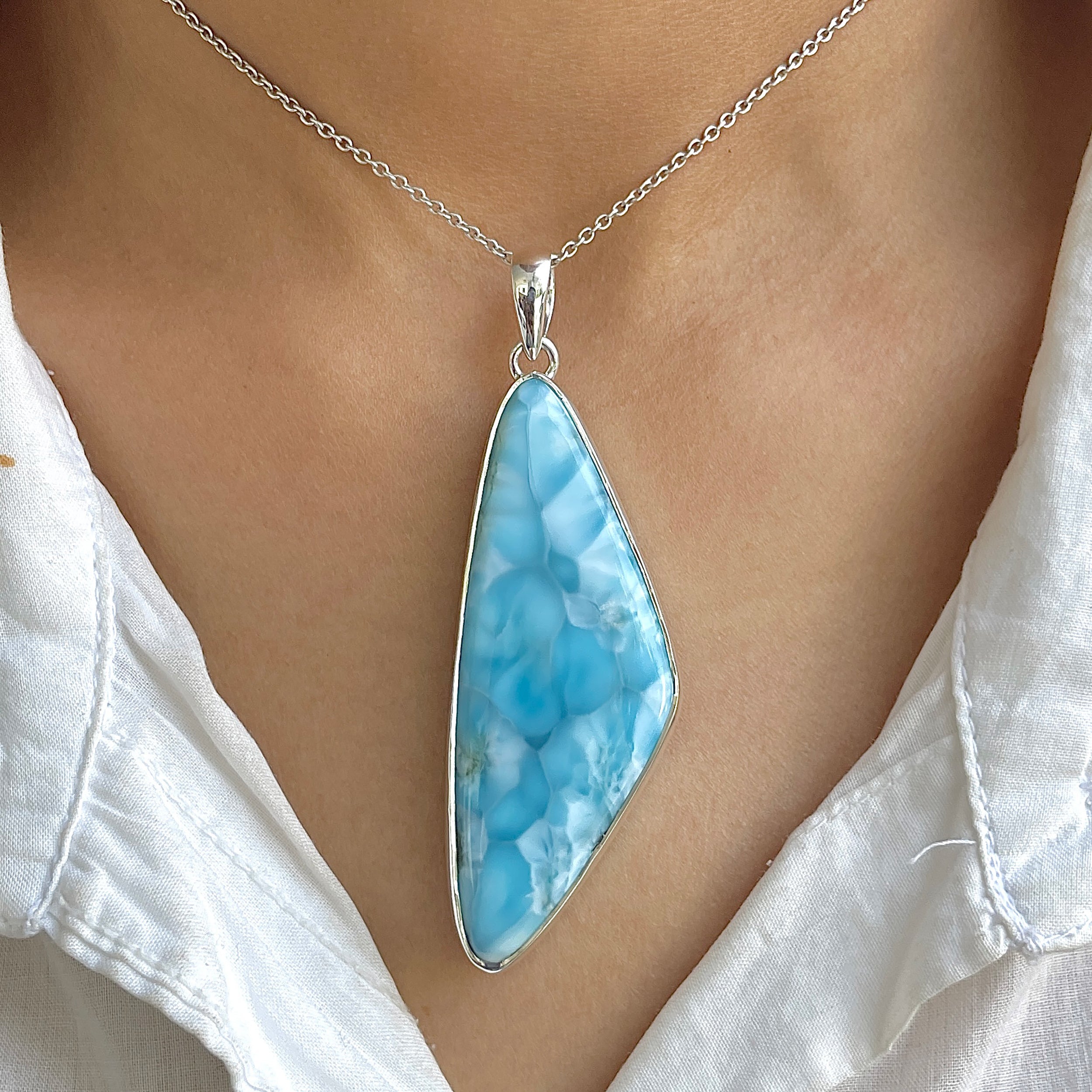 Larimar Pendant-(LAR-P-1289.)