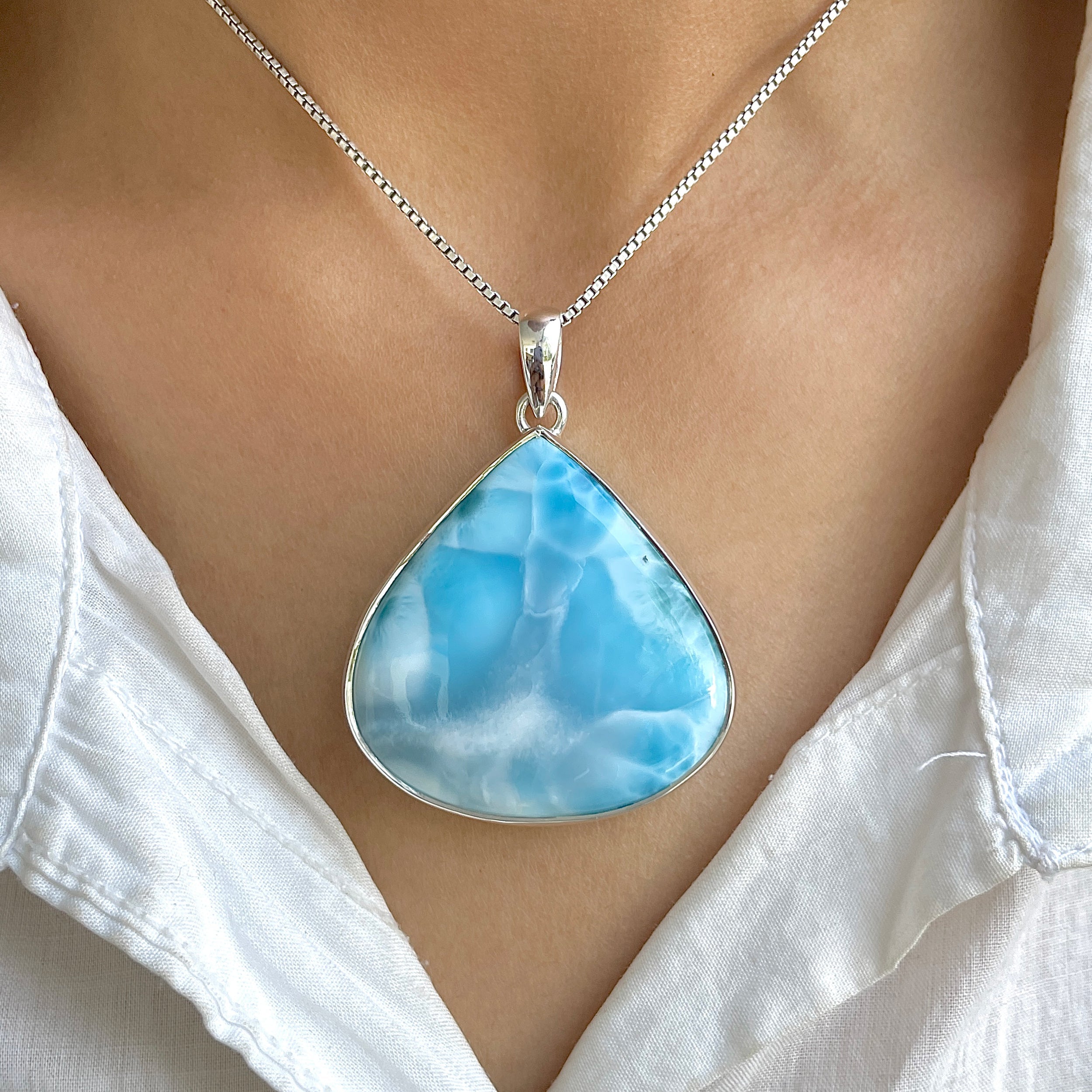 Larimar Pendant-(LAR-P-1290.)