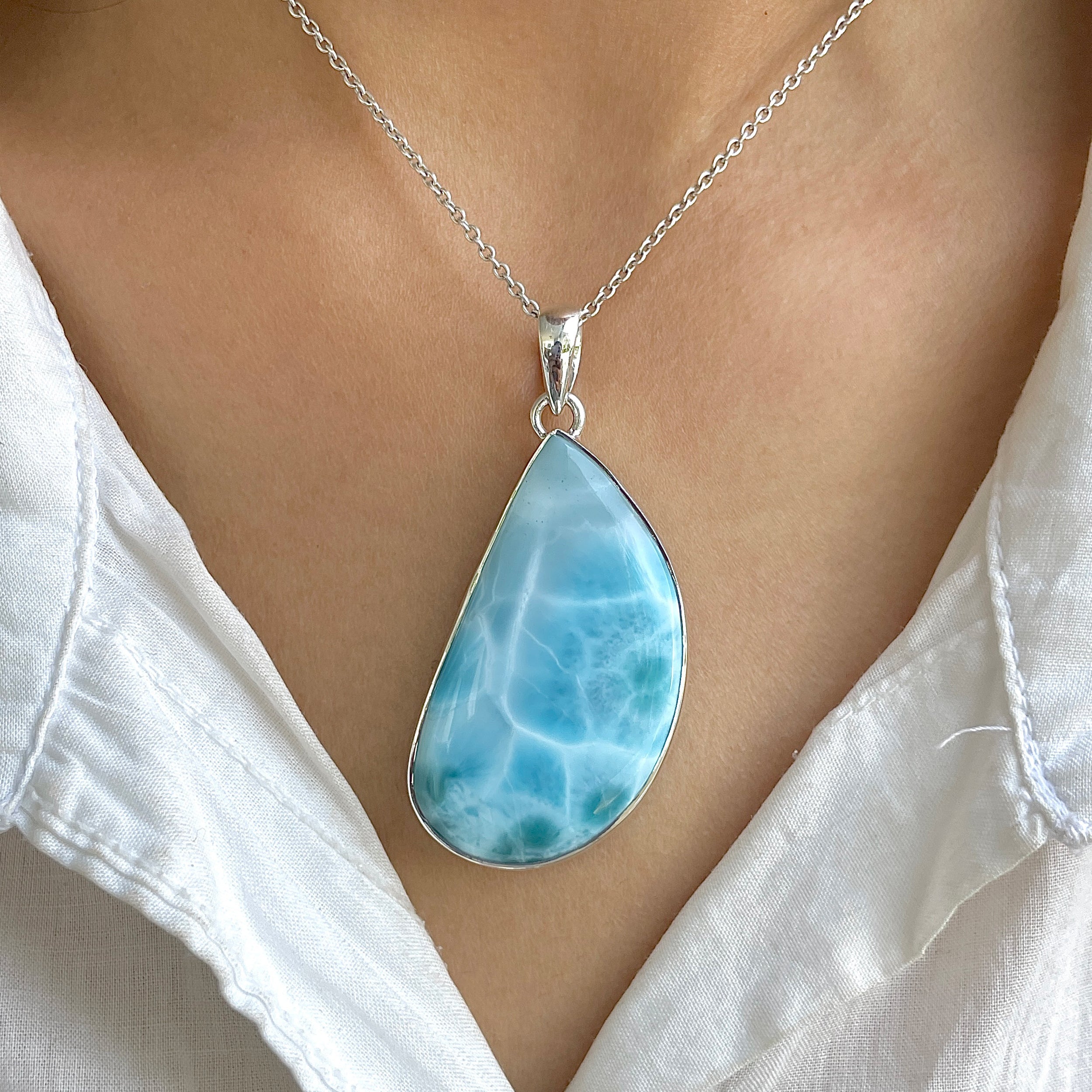 Larimar Pendant-(LAR-P-1291.)