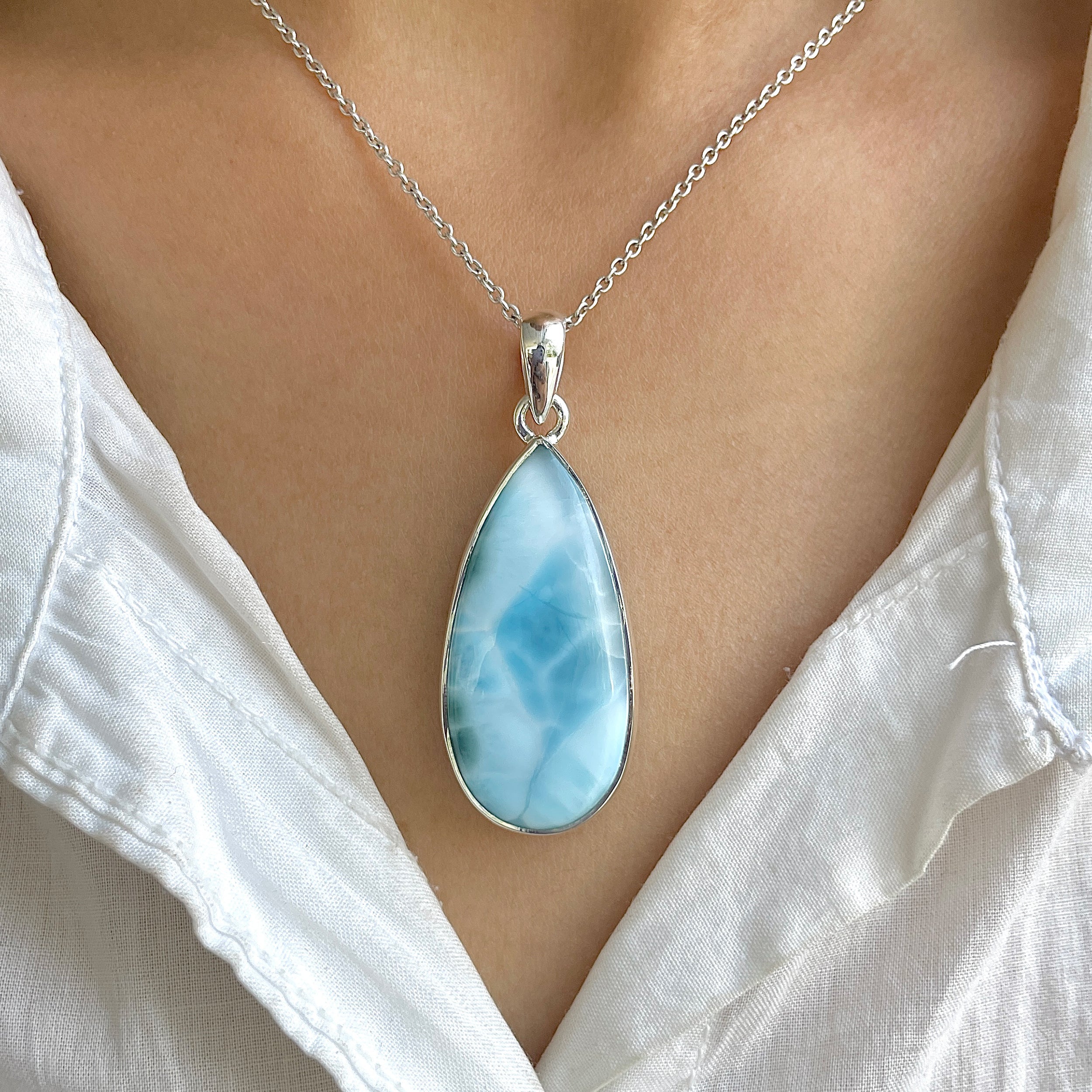 Larimar Pendant-(LAR-P-1292.)