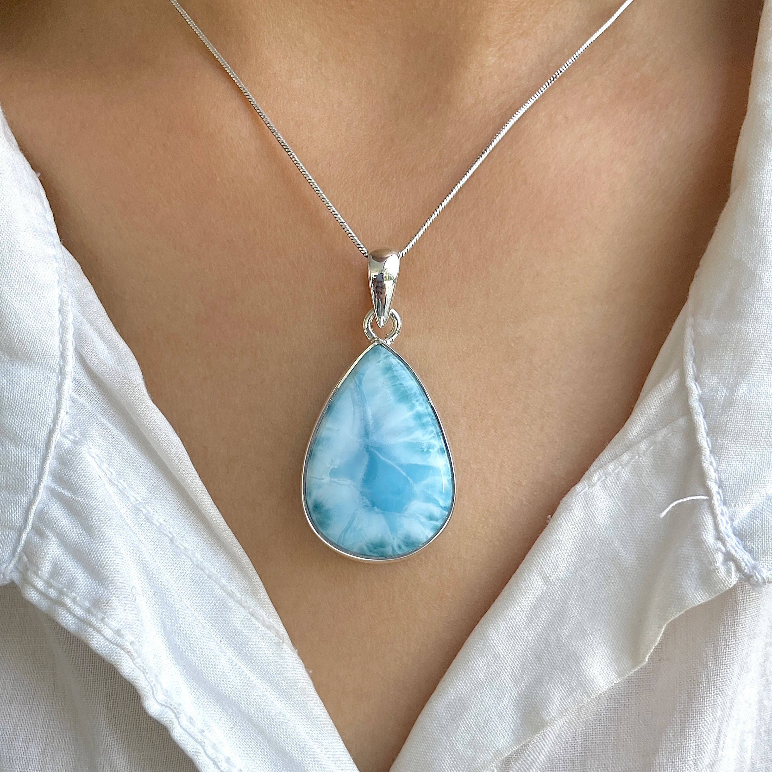 Larimar Pendant-(LAR-P-1293.)