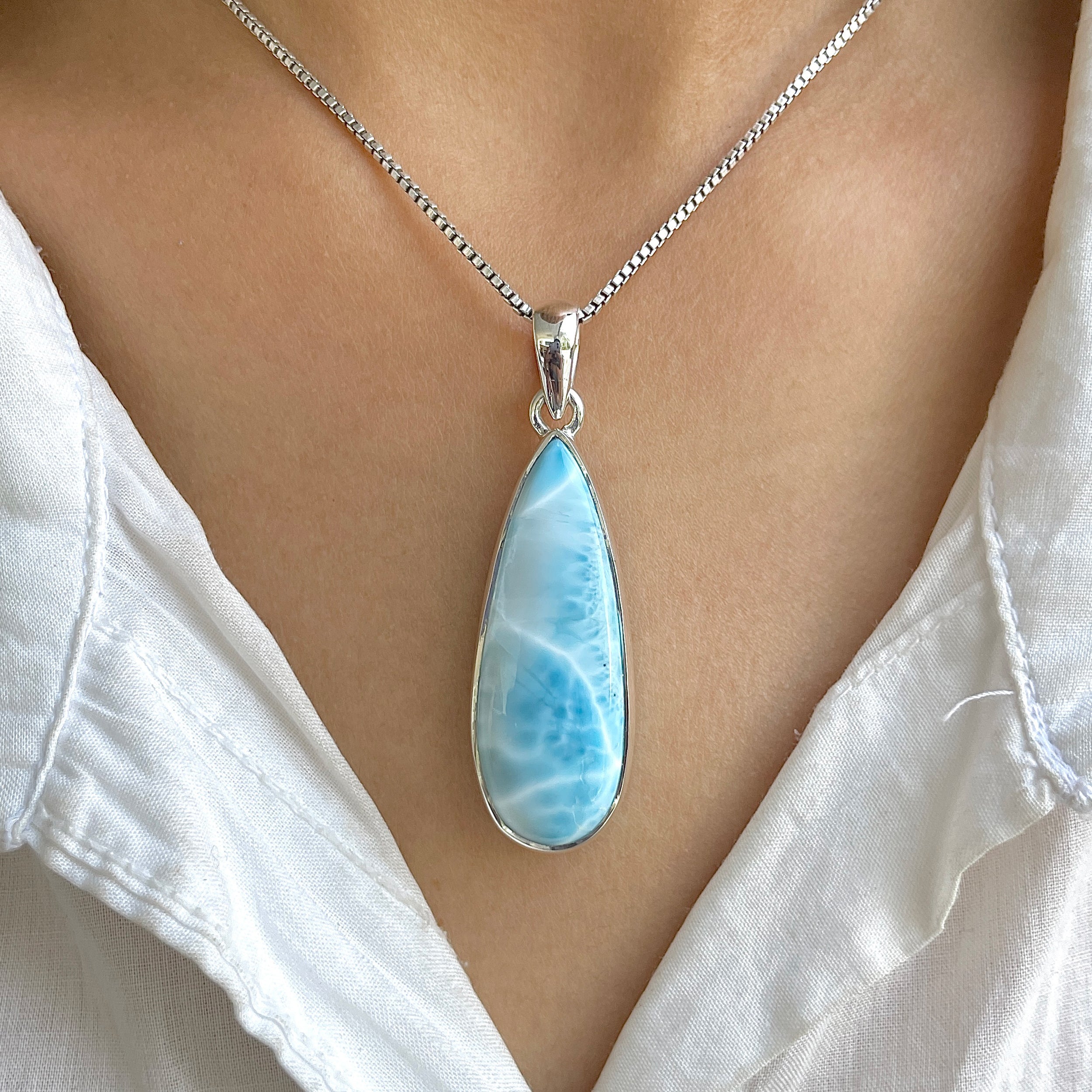 Larimar Pendant-(LAR-P-1294.)