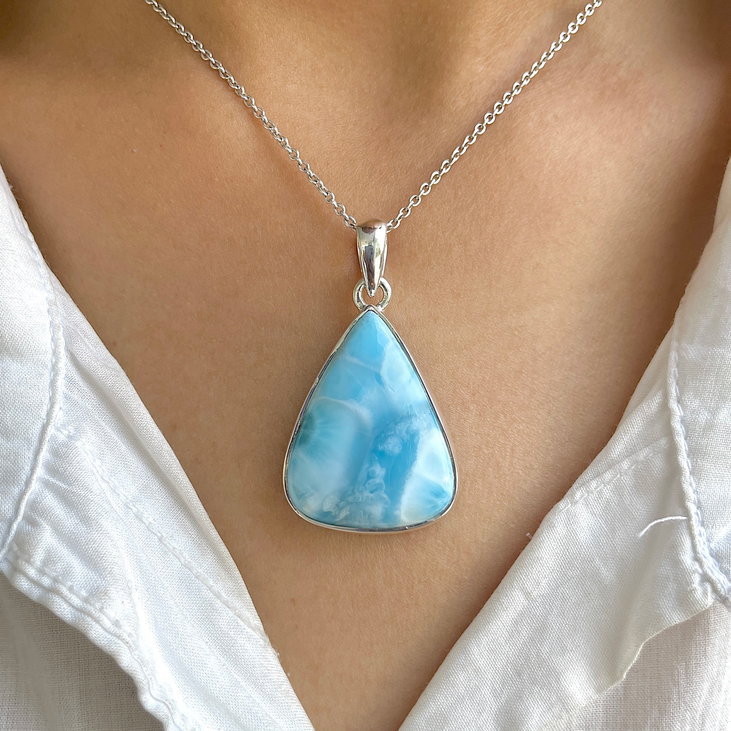 Larimar Pendant-(LAR-P-1295.)