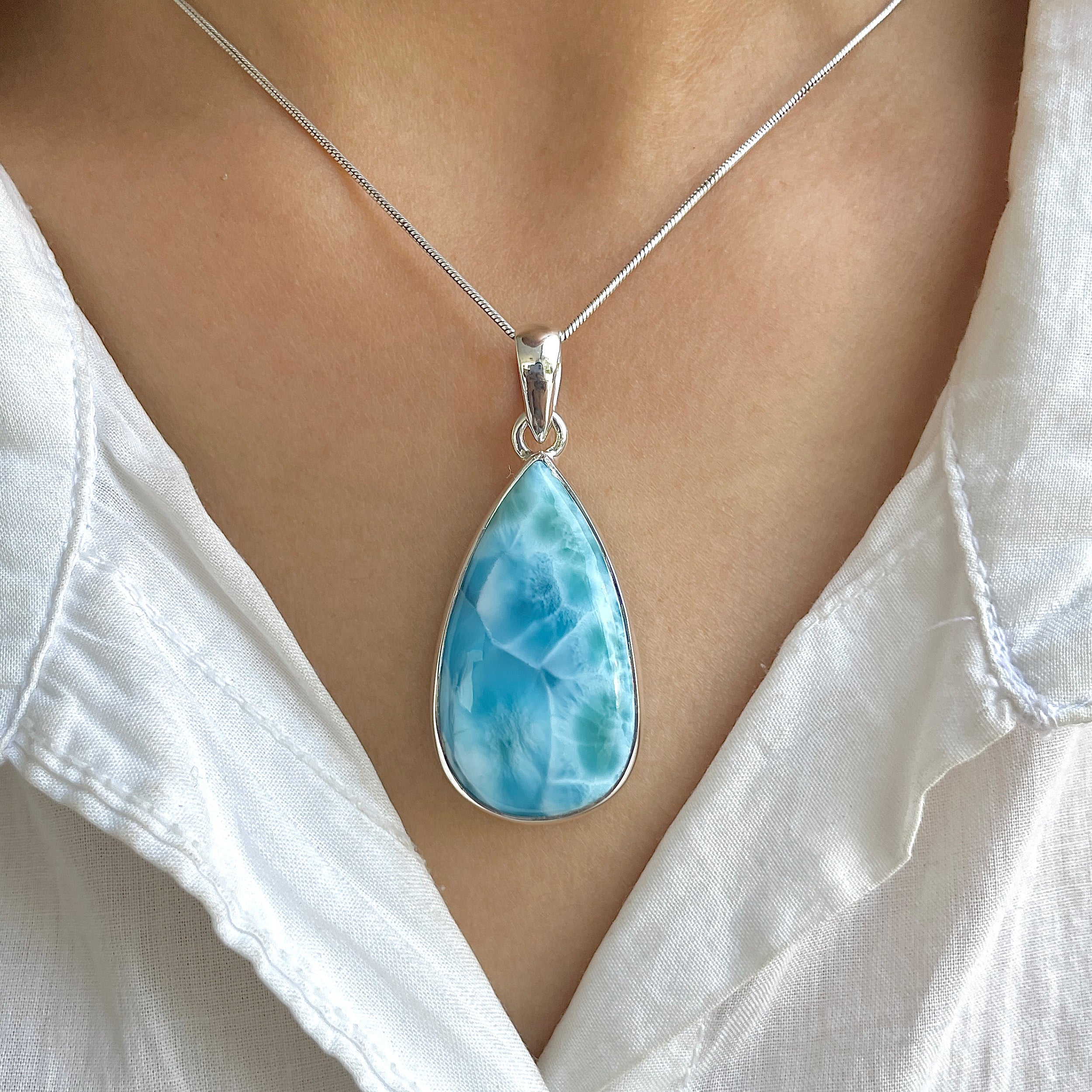 Larimar Pendant-(LAR-P-1296.)