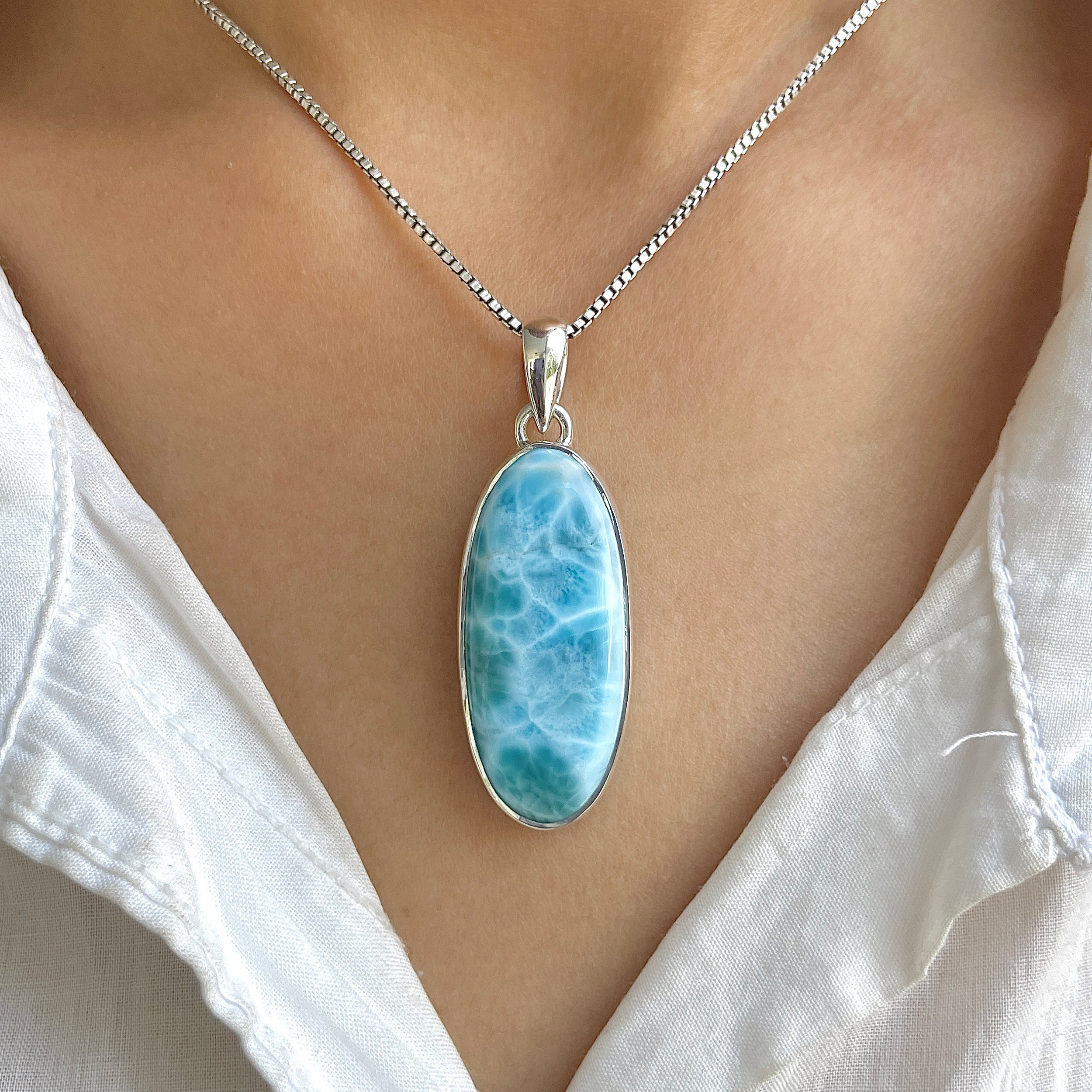 Larimar Pendant-(LAR-P-1297.)