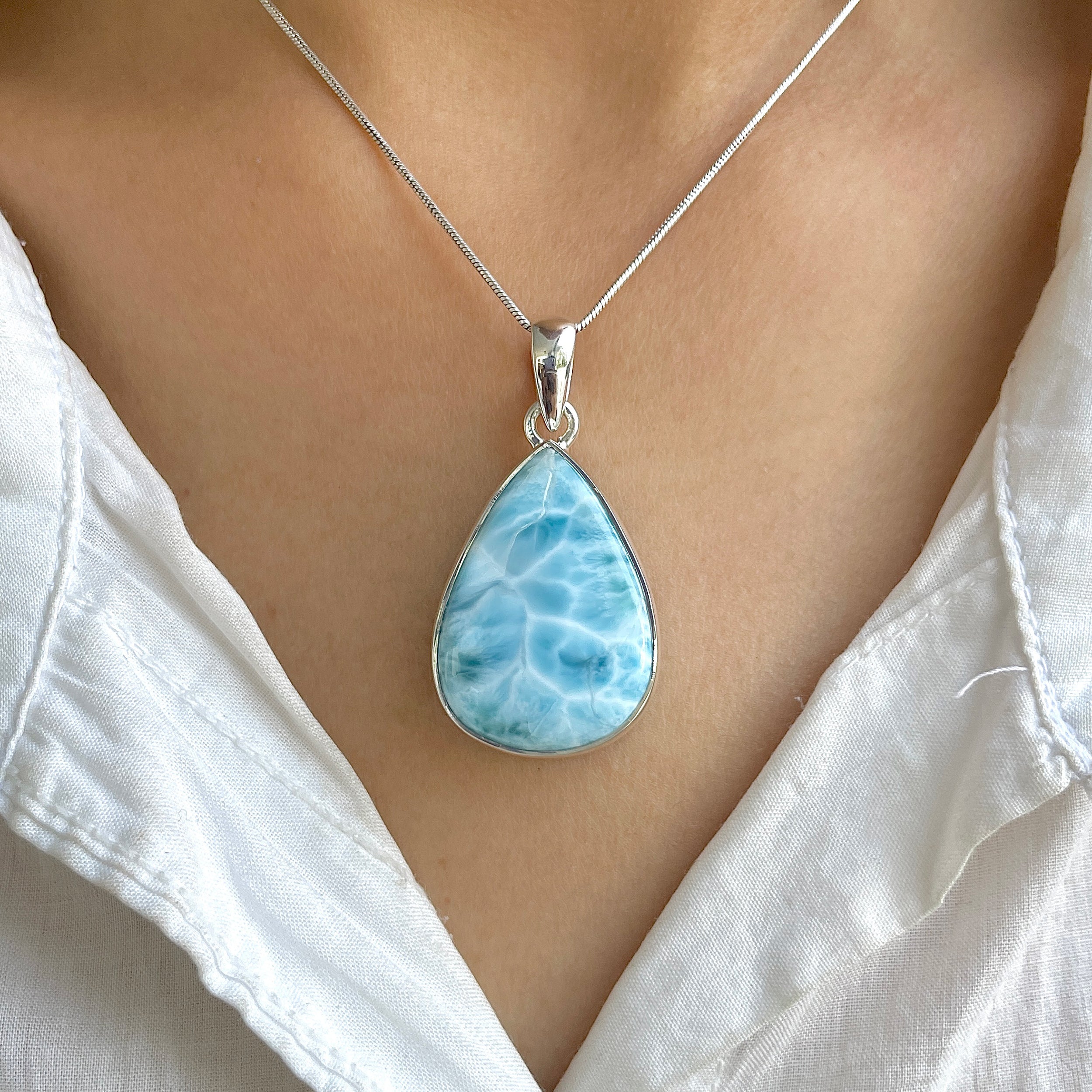 Larimar Pendant-(LAR-P-1299.)