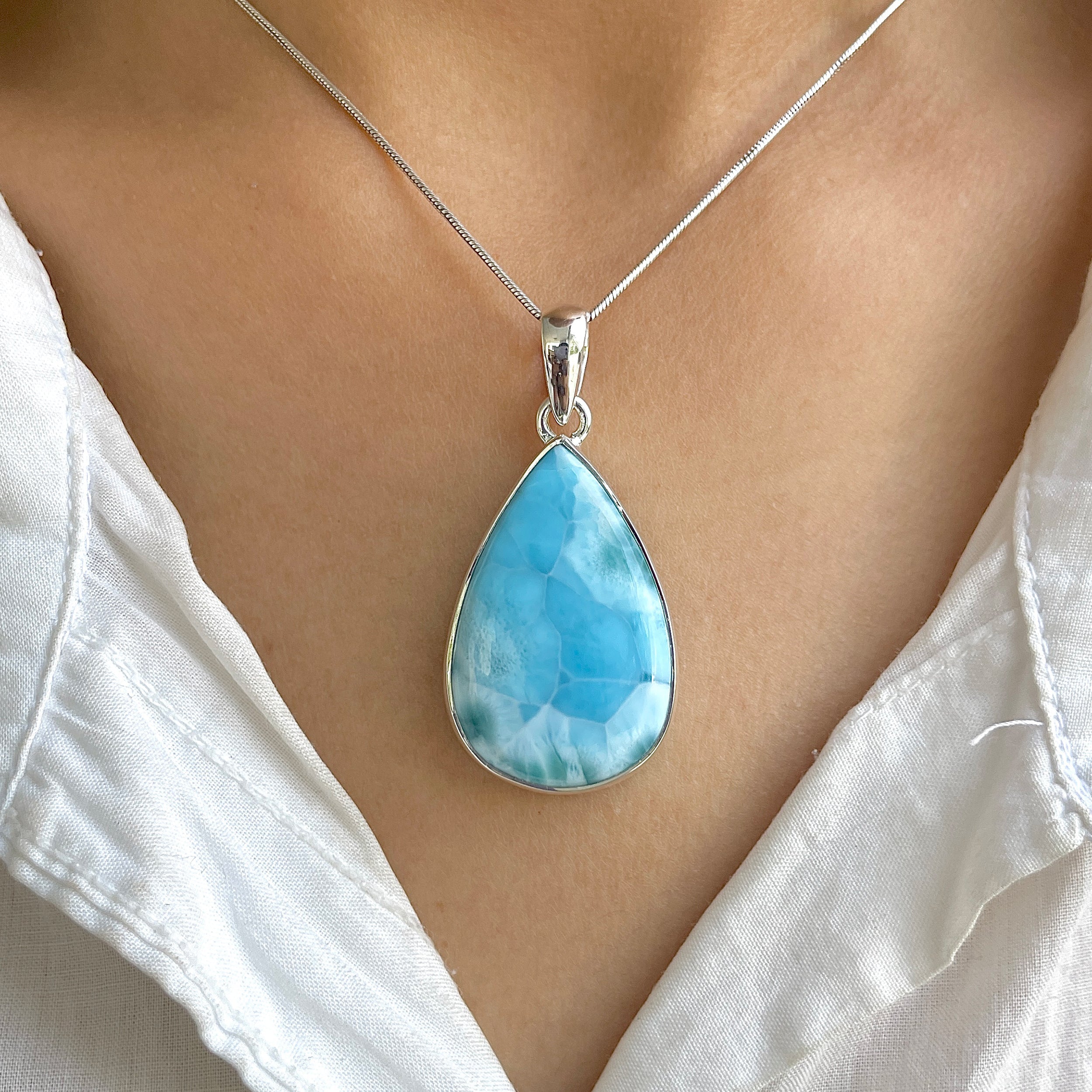 Larimar Pendant-(LAR-P-1302.)