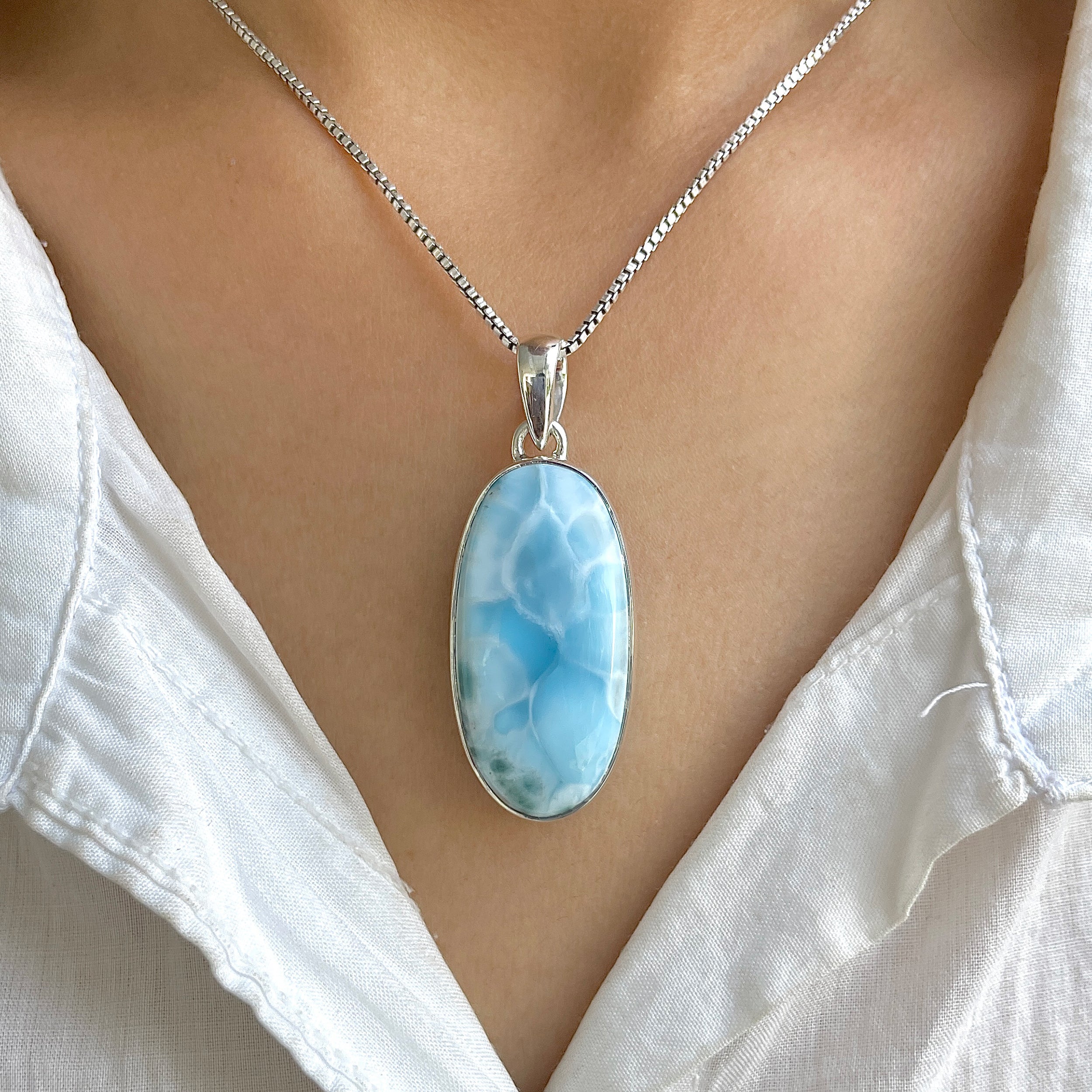 Larimar Pendant-(LAR-P-1303.)