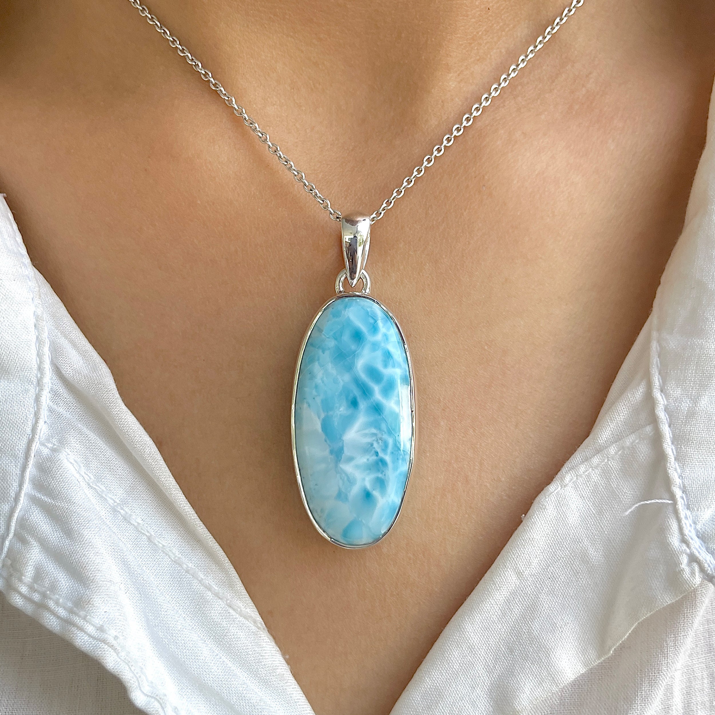 Larimar Pendant-(LAR-P-1304.)