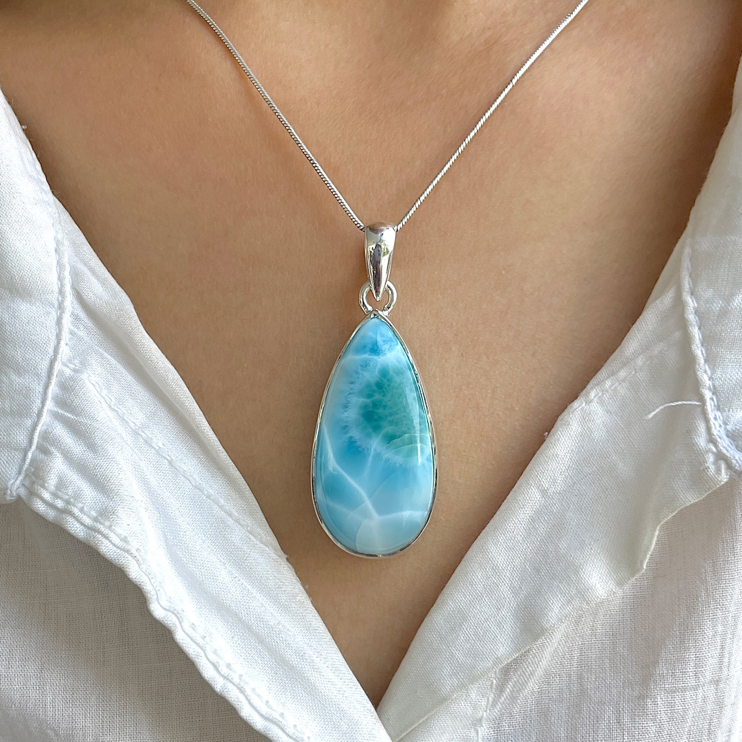 Larimar Pendant-(LAR-P-1305.)