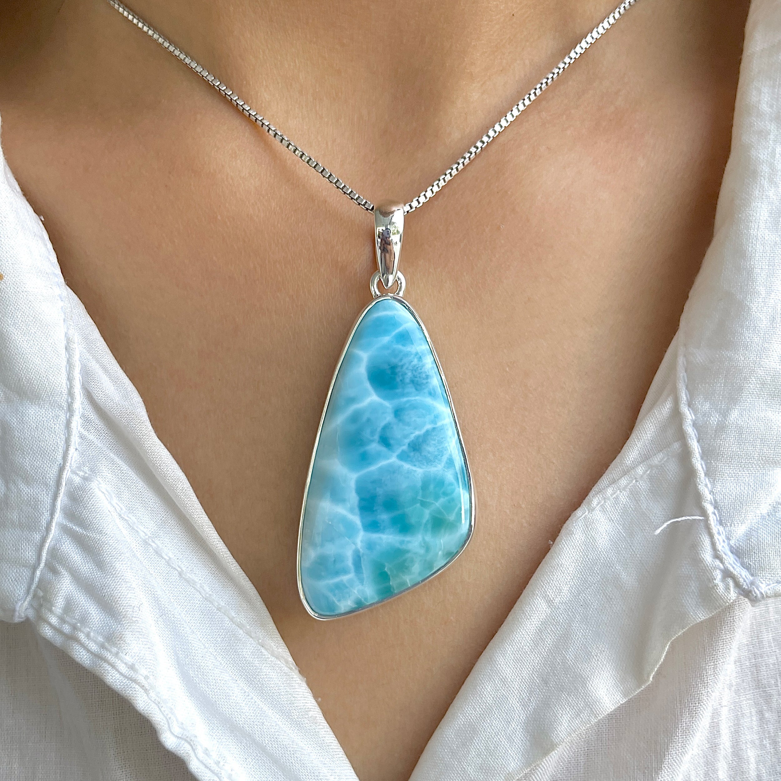 Larimar Pendant-(LAR-P-1312.)