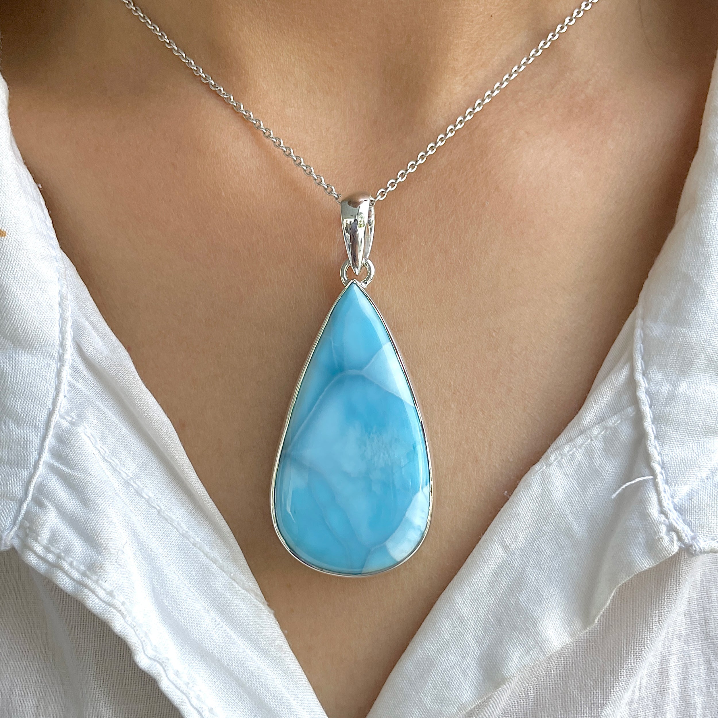 Larimar Pendant-(LAR-P-1313.)