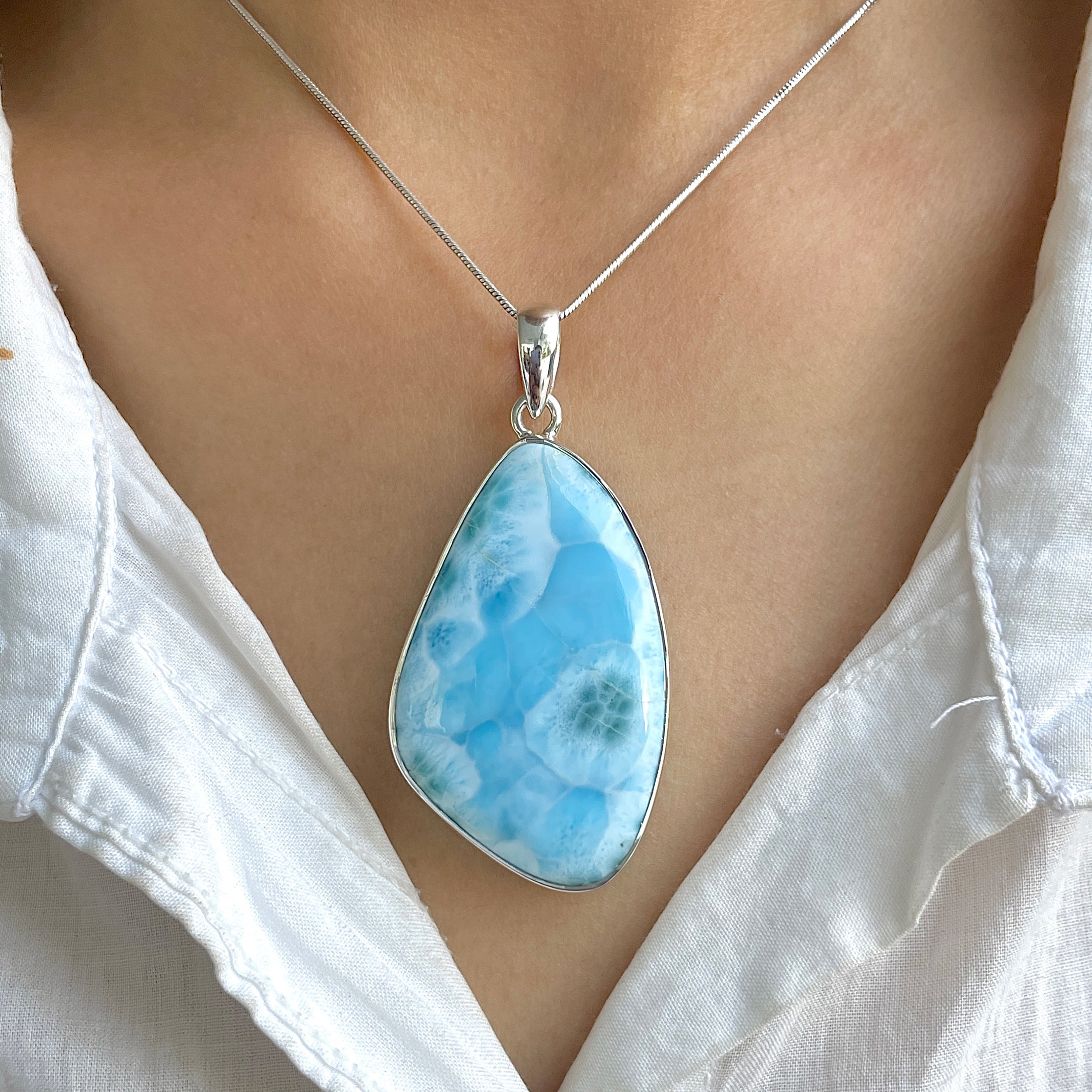 Larimar Pendant-(LAR-P-1314.)