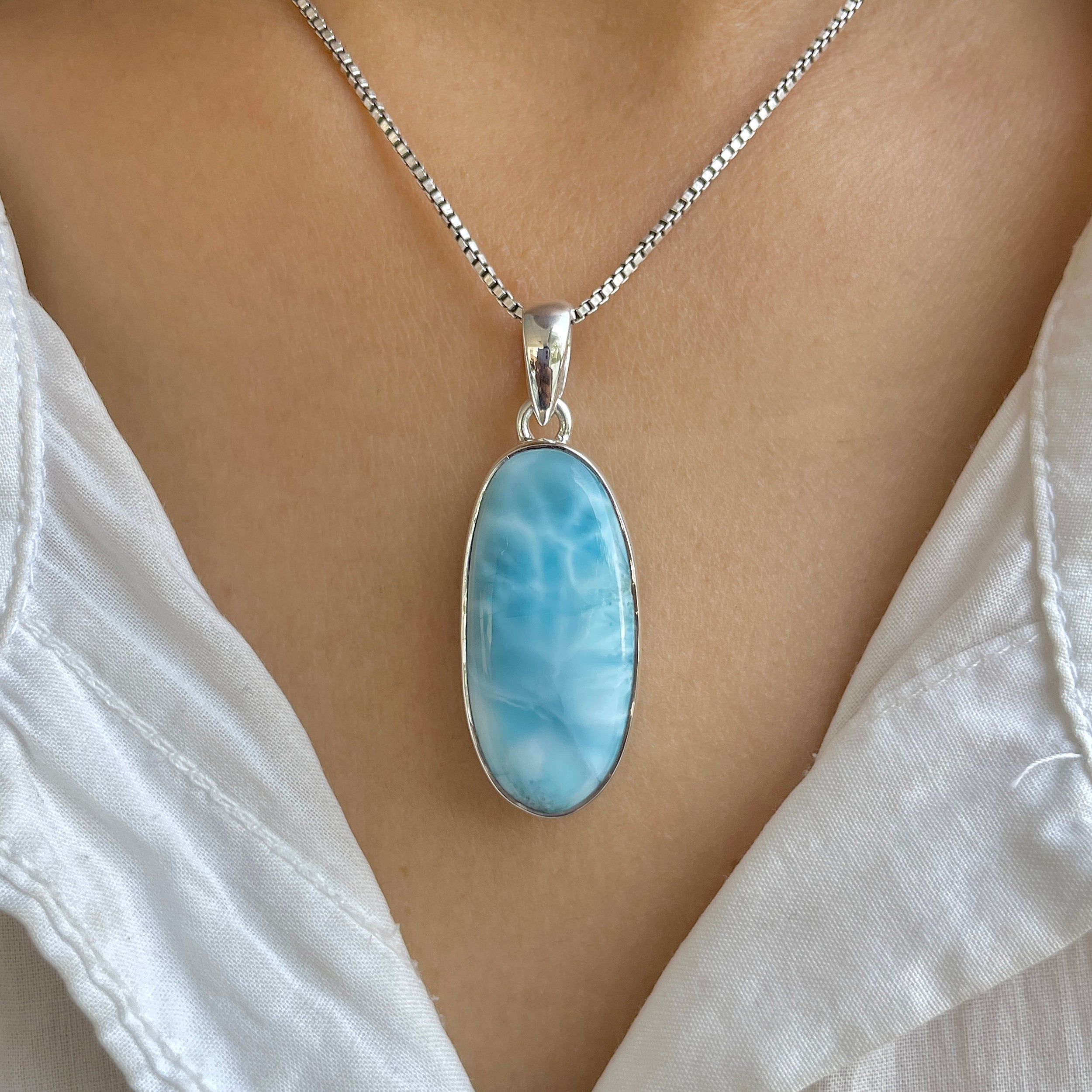 Larimar Pendant-(LAR-P-1317.)