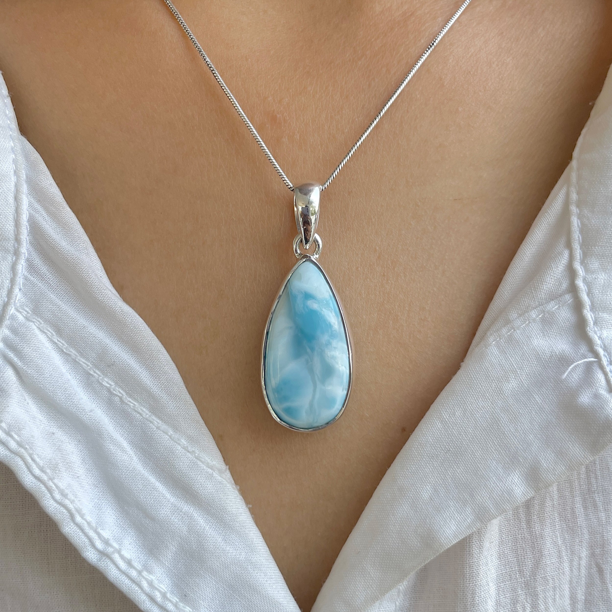 Larimar Pendant-(LAR-P-1318.)
