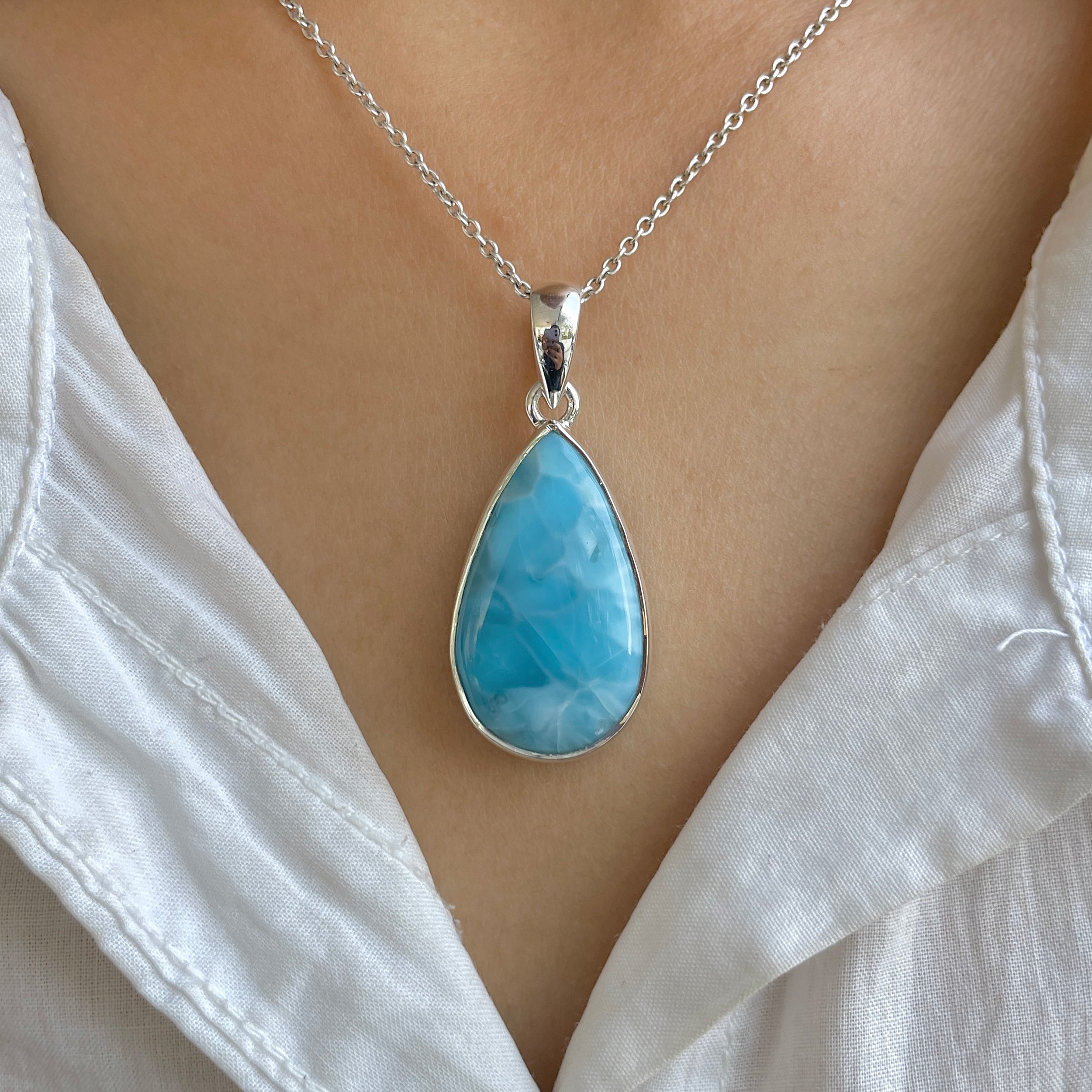 Larimar Pendant-(LAR-P-1320.)