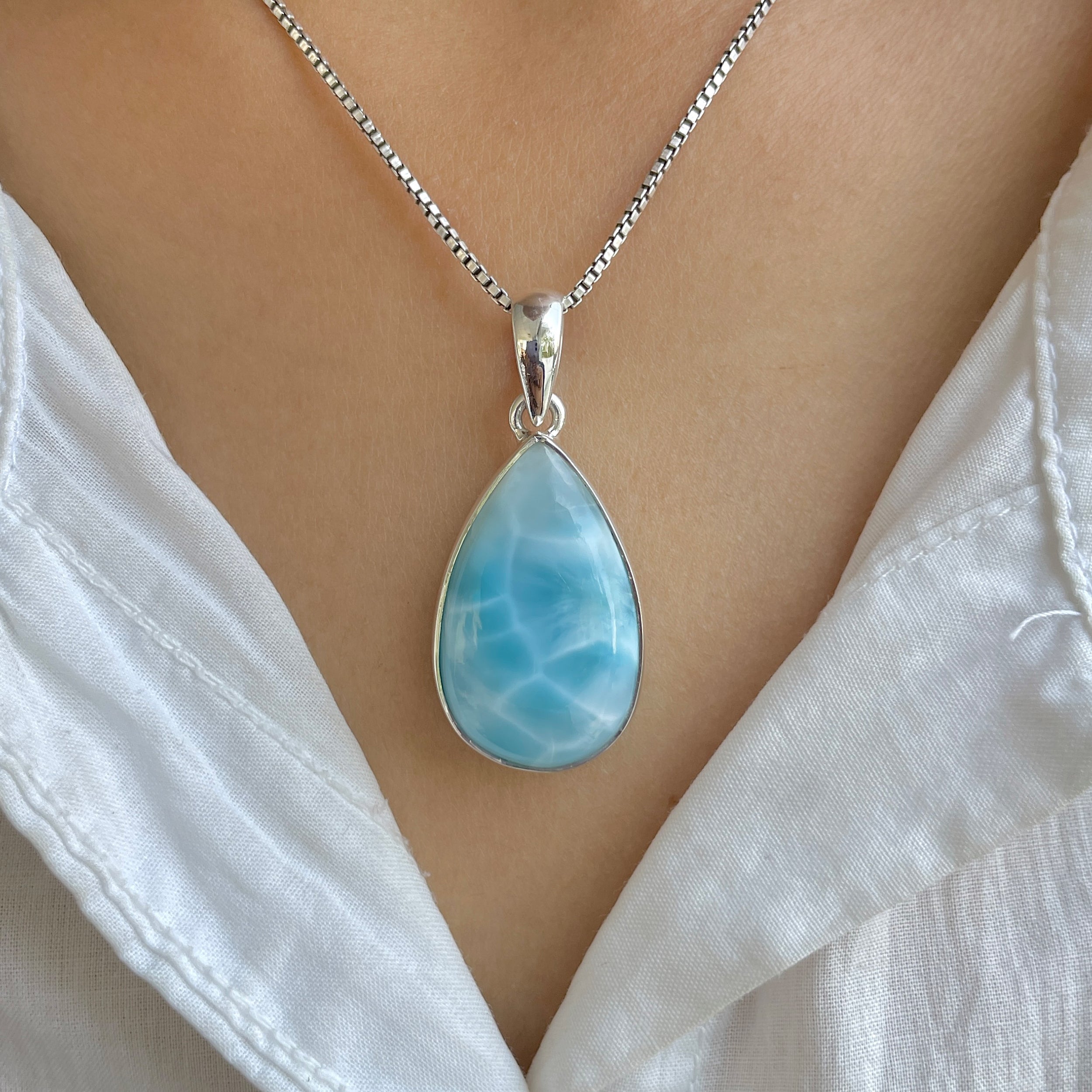 Larimar Pendant-(LAR-P-1325.)