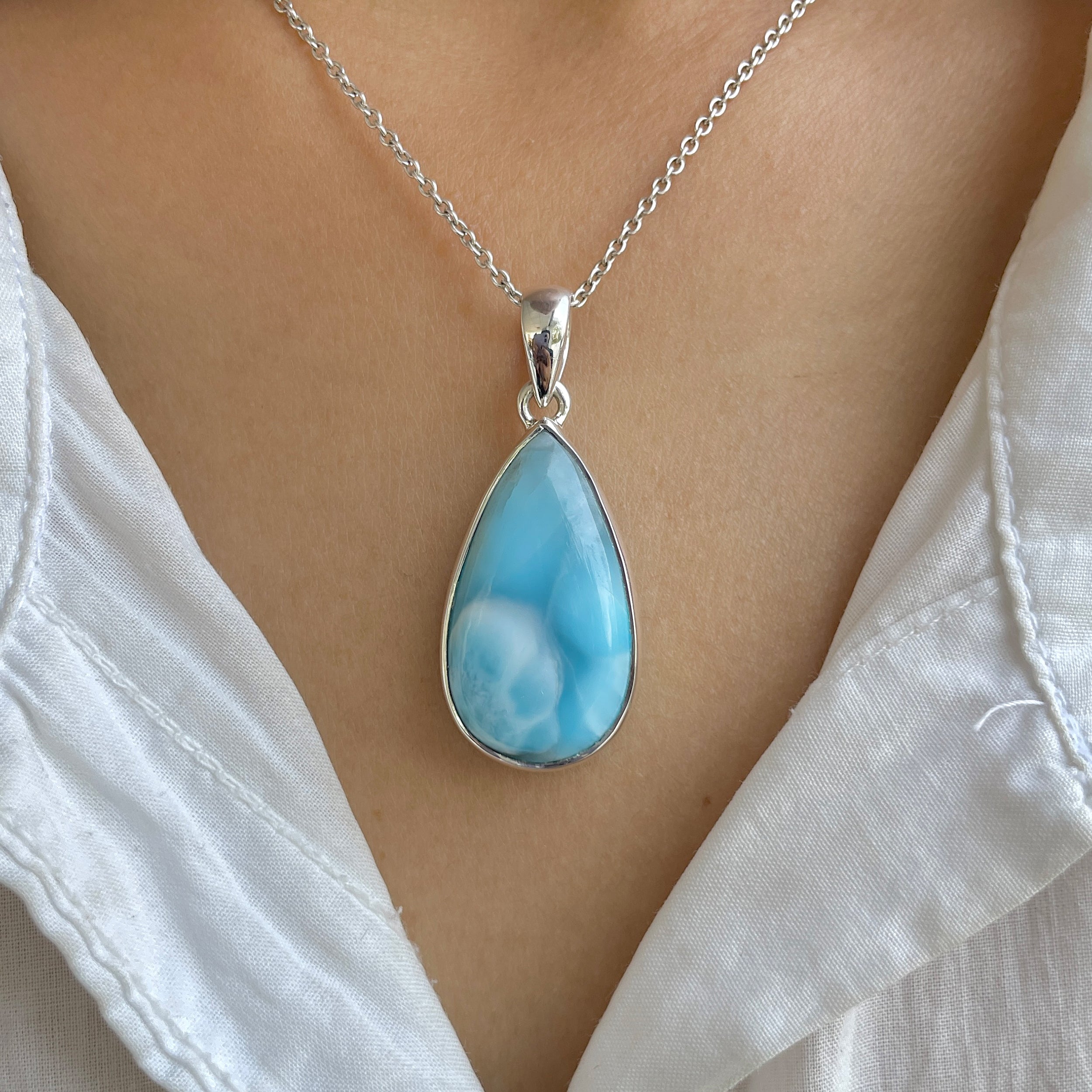 Larimar Pendant-(LAR-P-1326.)