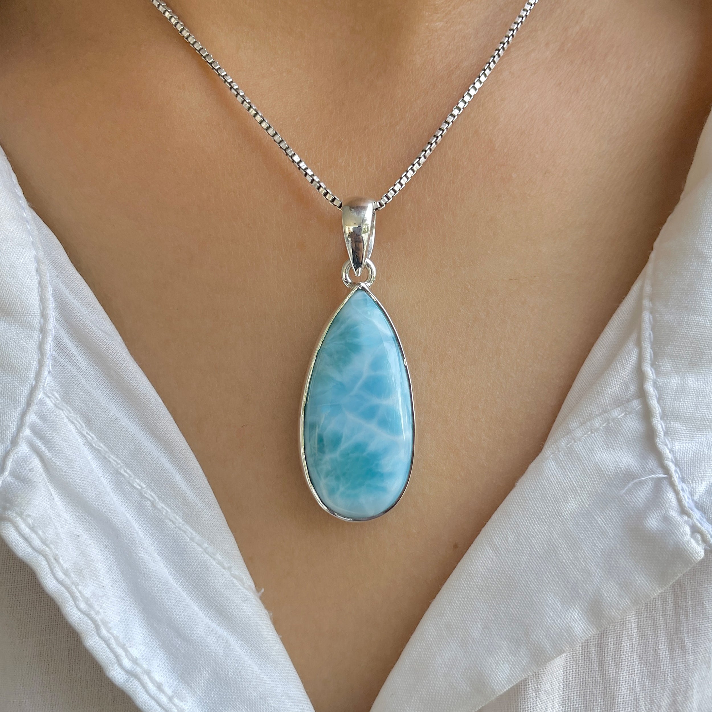 Larimar Pendant-(LAR-P-1331.)