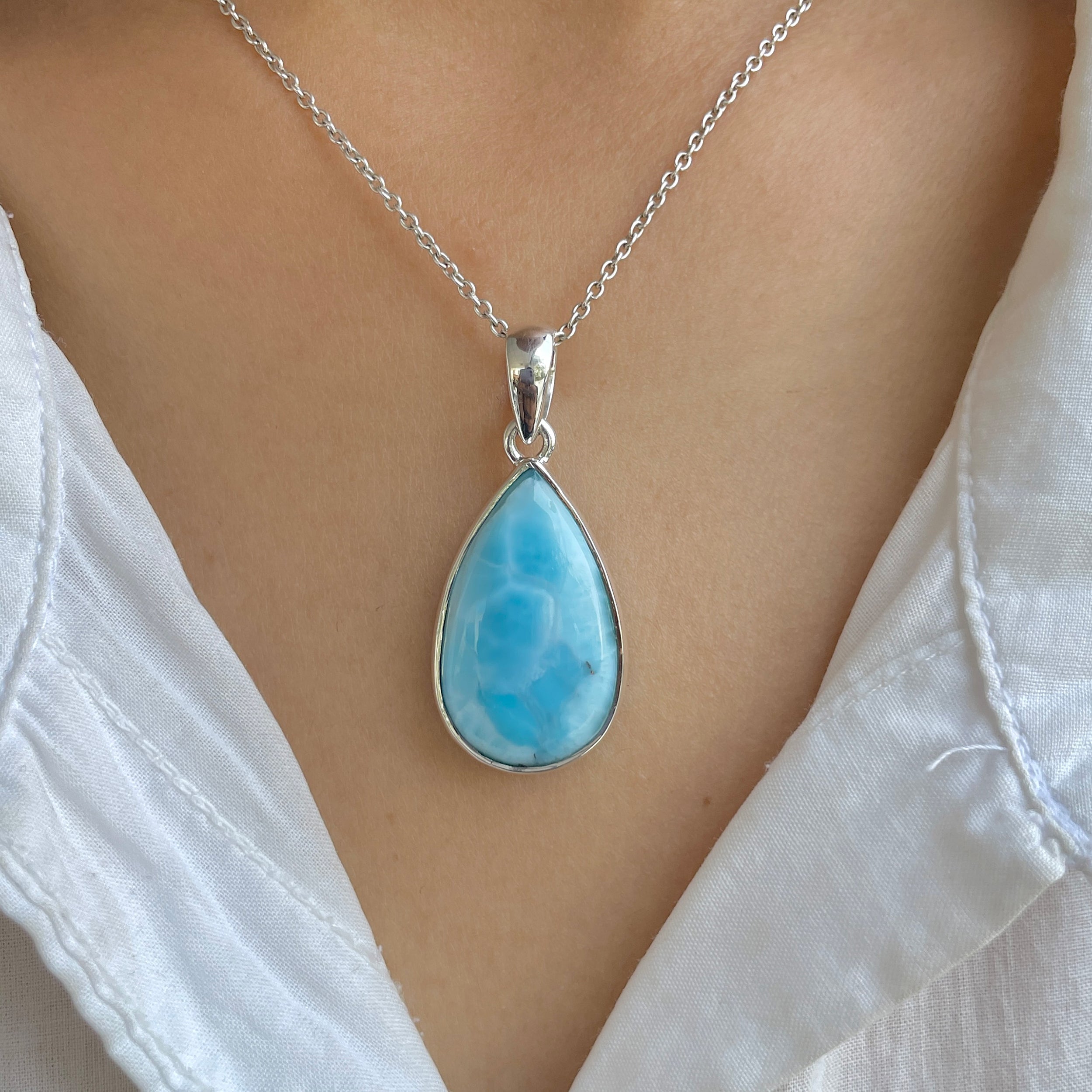 Larimar Pendant-(LAR-P-1332.)