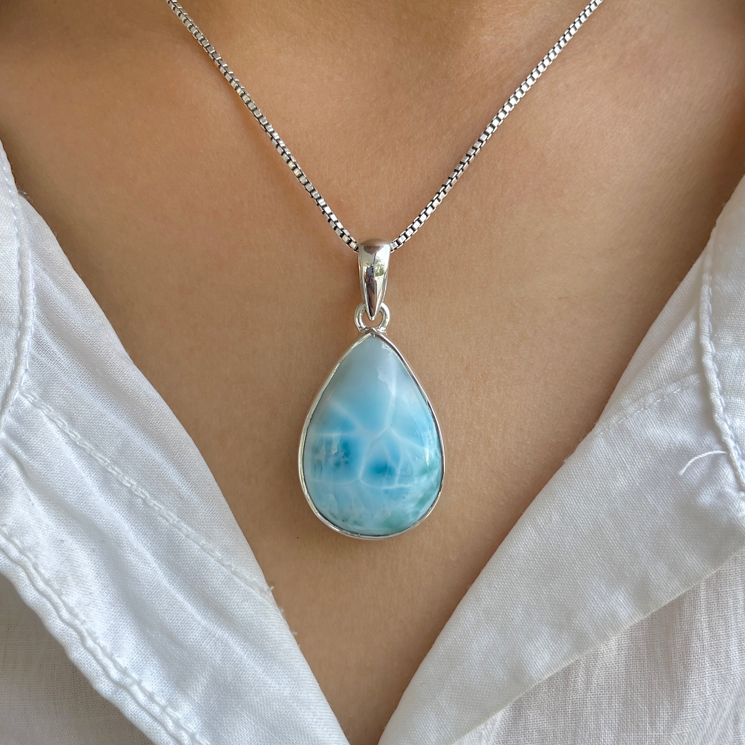 Larimar Pendant-(LAR-P-1335.)