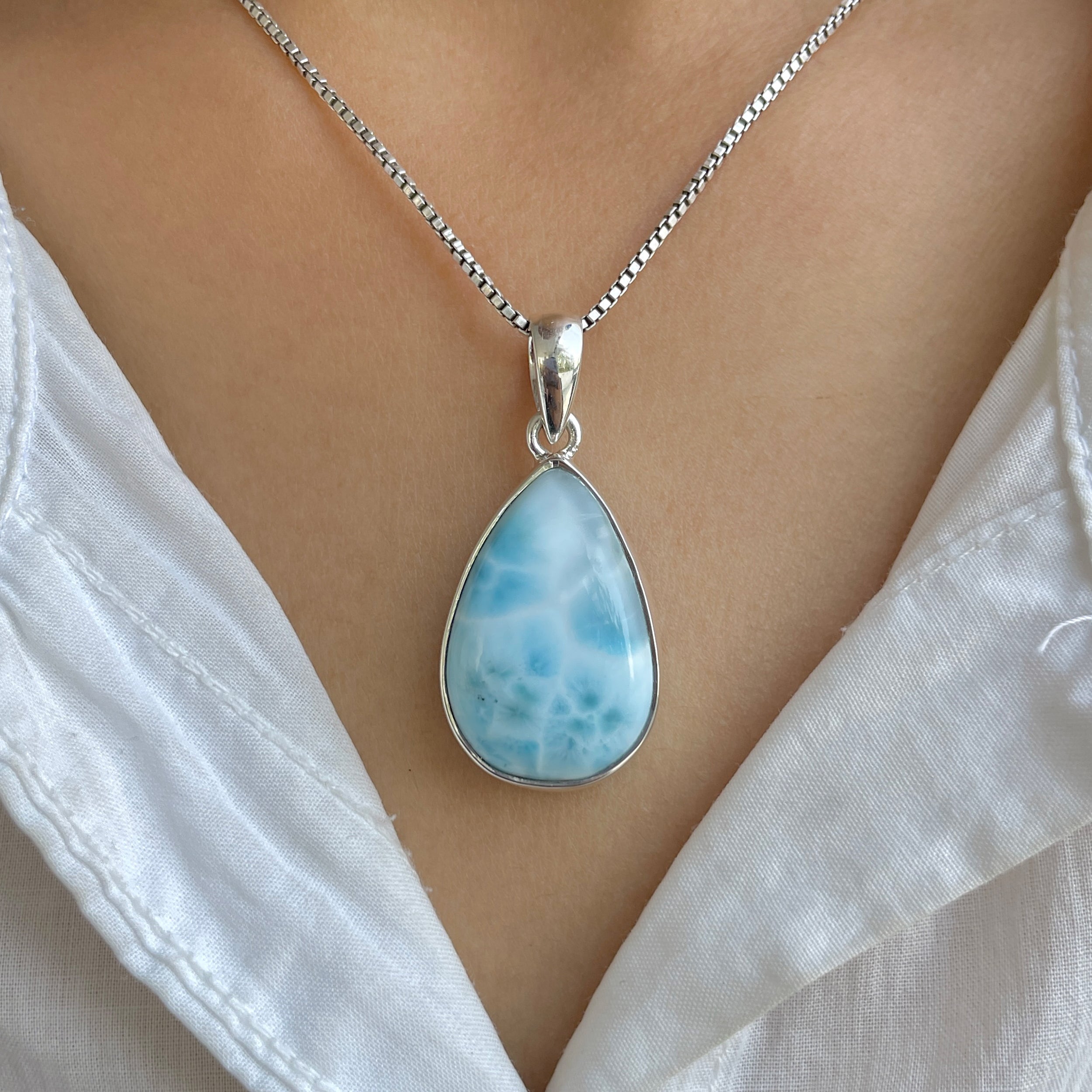 Larimar Pendant-(LAR-P-1336.)