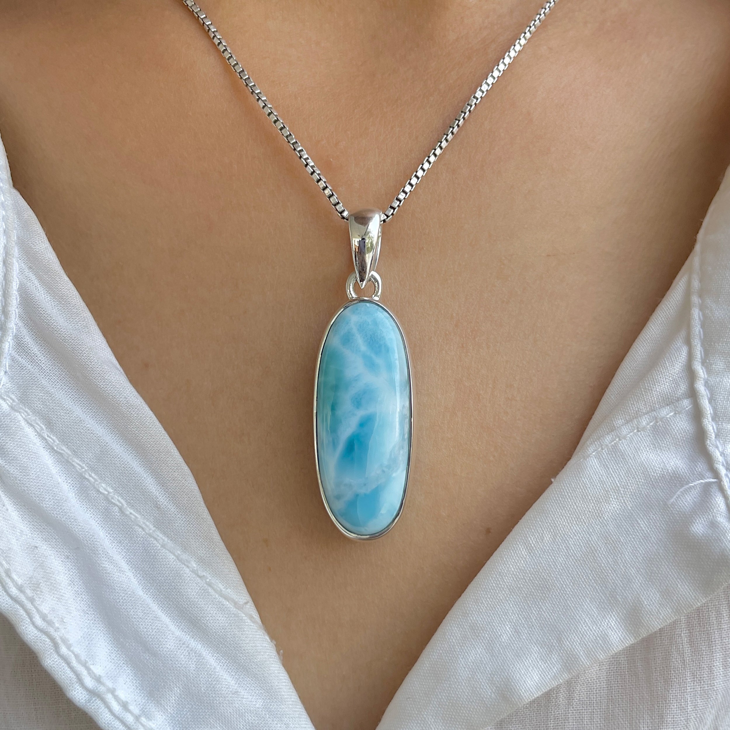 Larimar Pendant-(LAR-P-1339.)