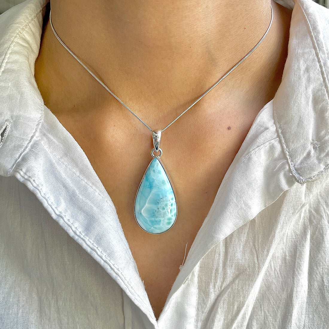Larimar Pendant-(LAR-P-134.)