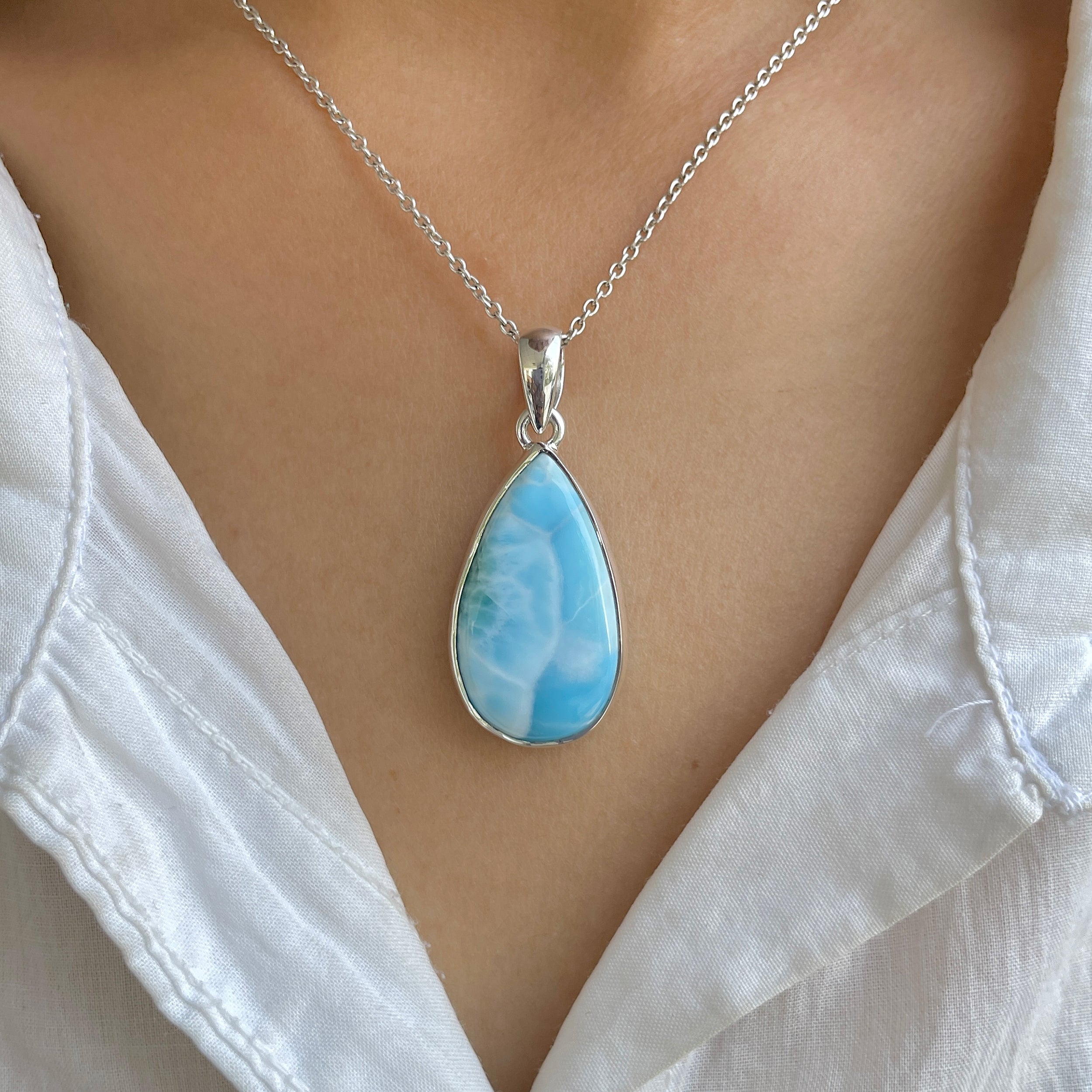 Larimar Pendant-(LAR-P-1340.)