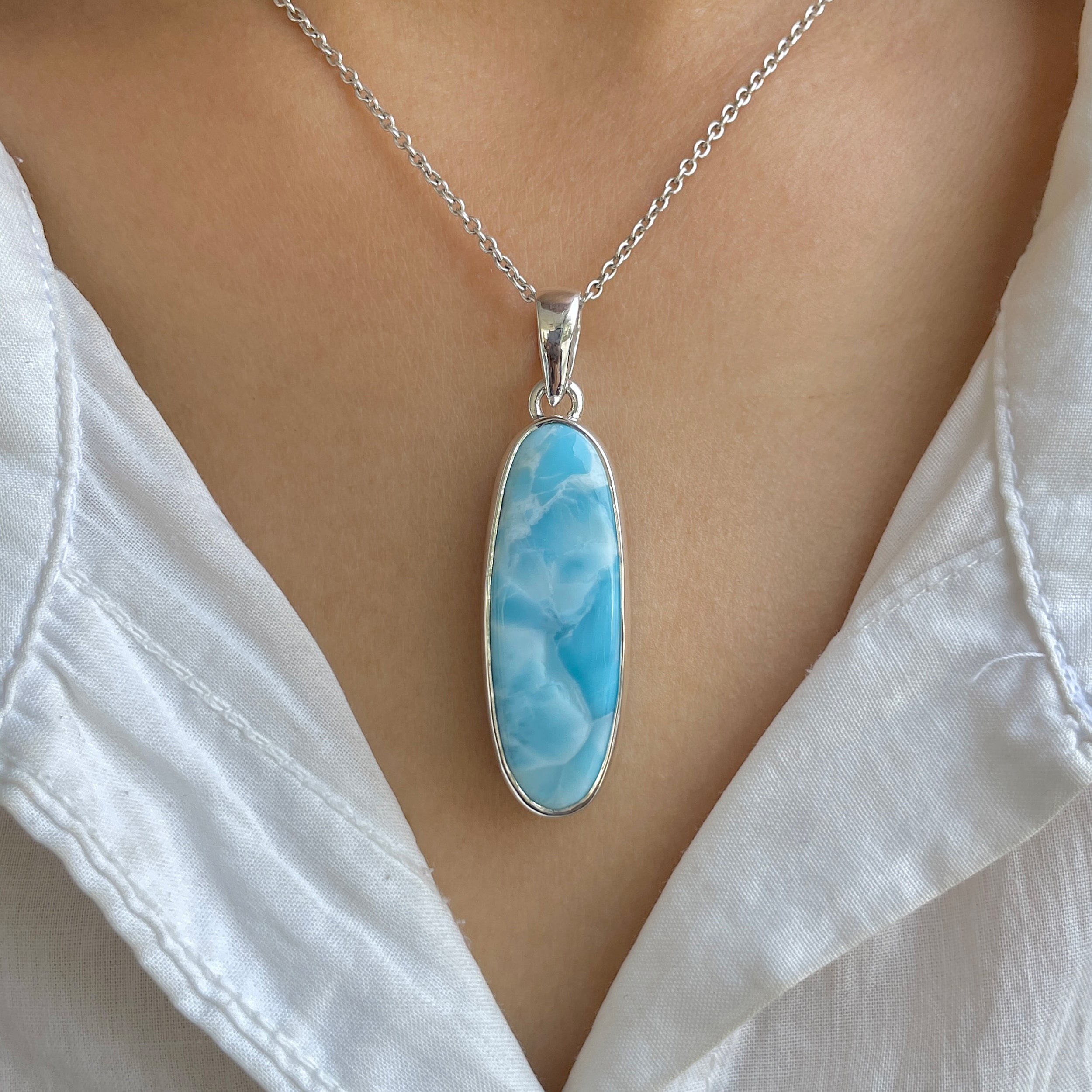 Larimar Pendant-(LAR-P-1347.)