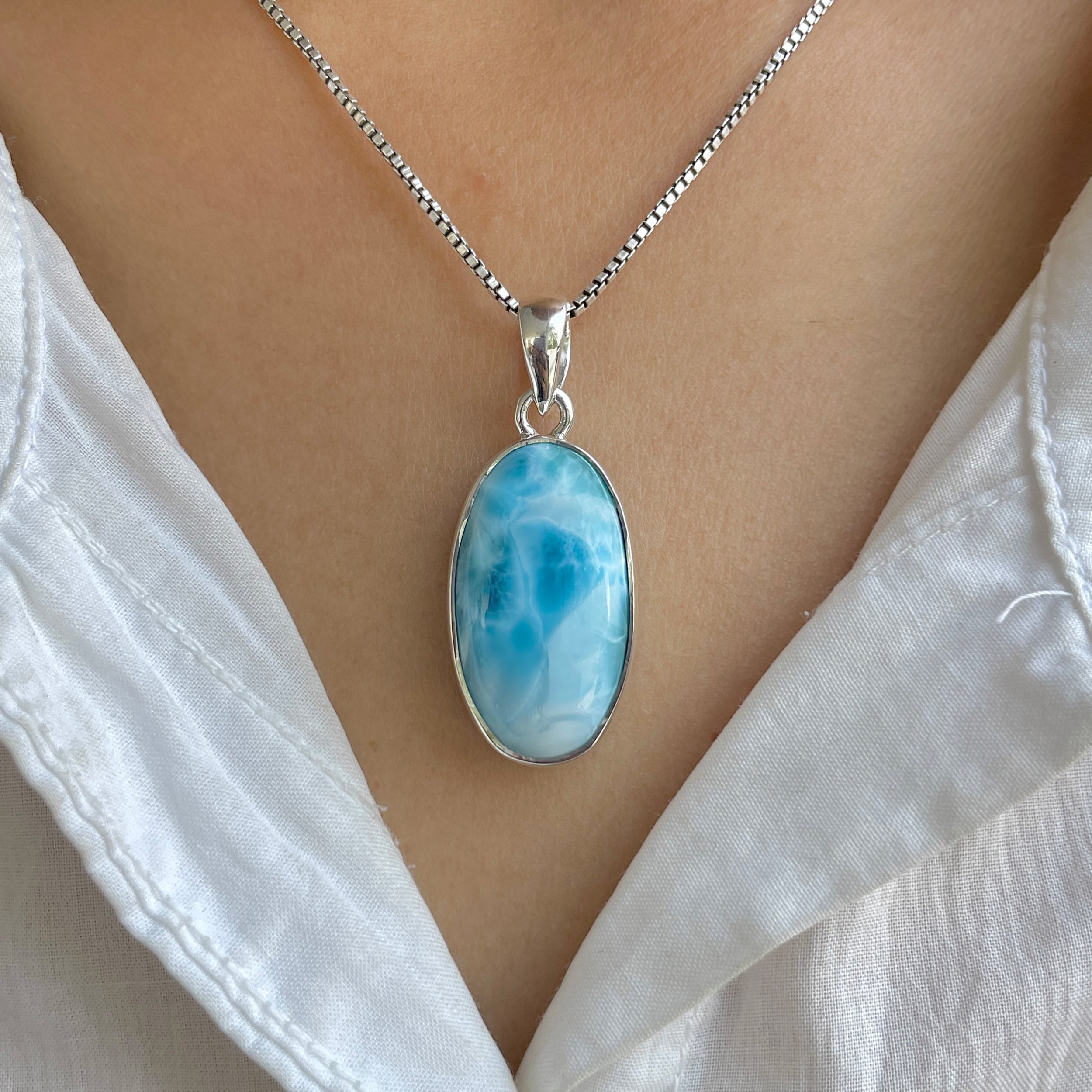 Larimar Pendant-(LAR-P-1350.)