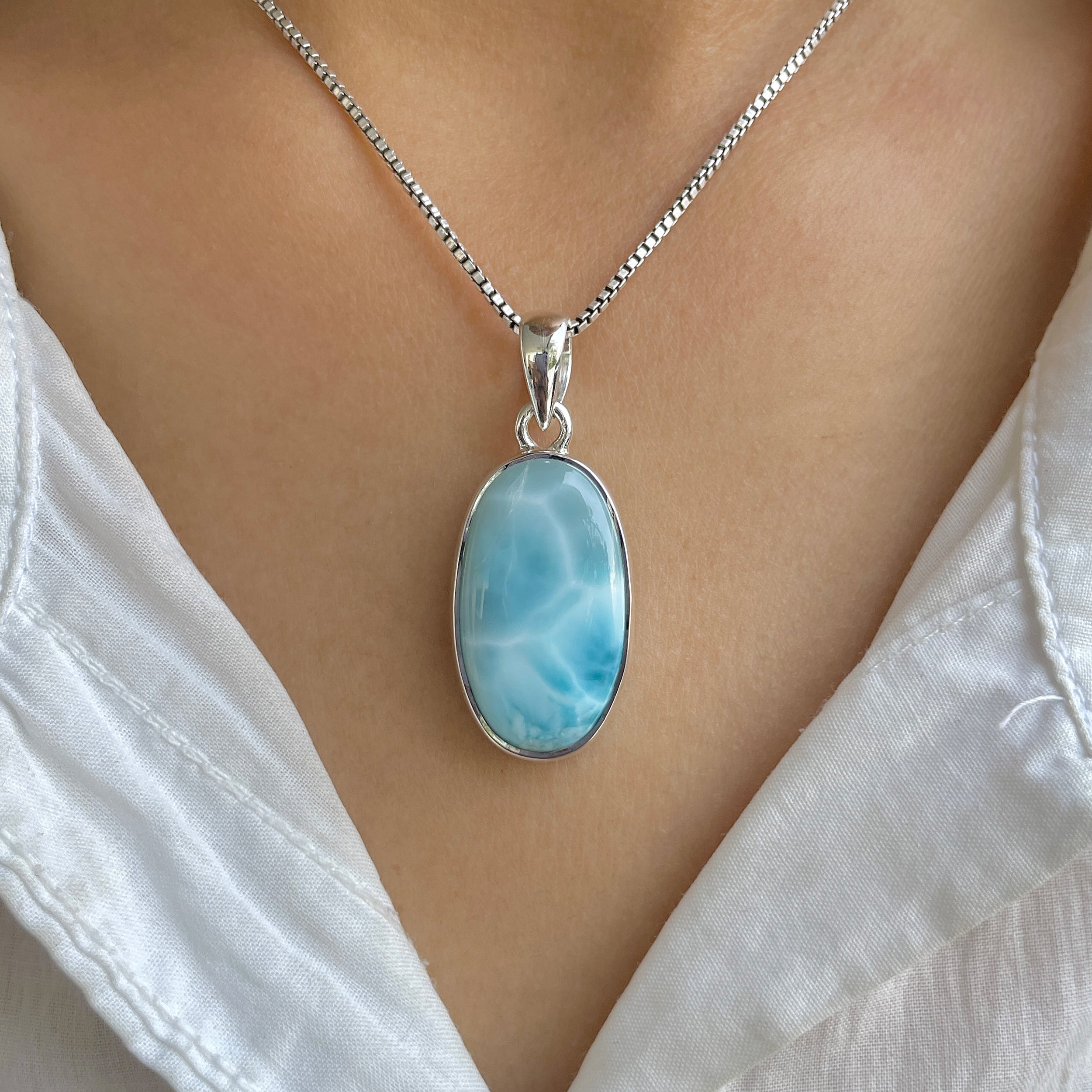 Larimar Pendant-(LAR-P-1361.)