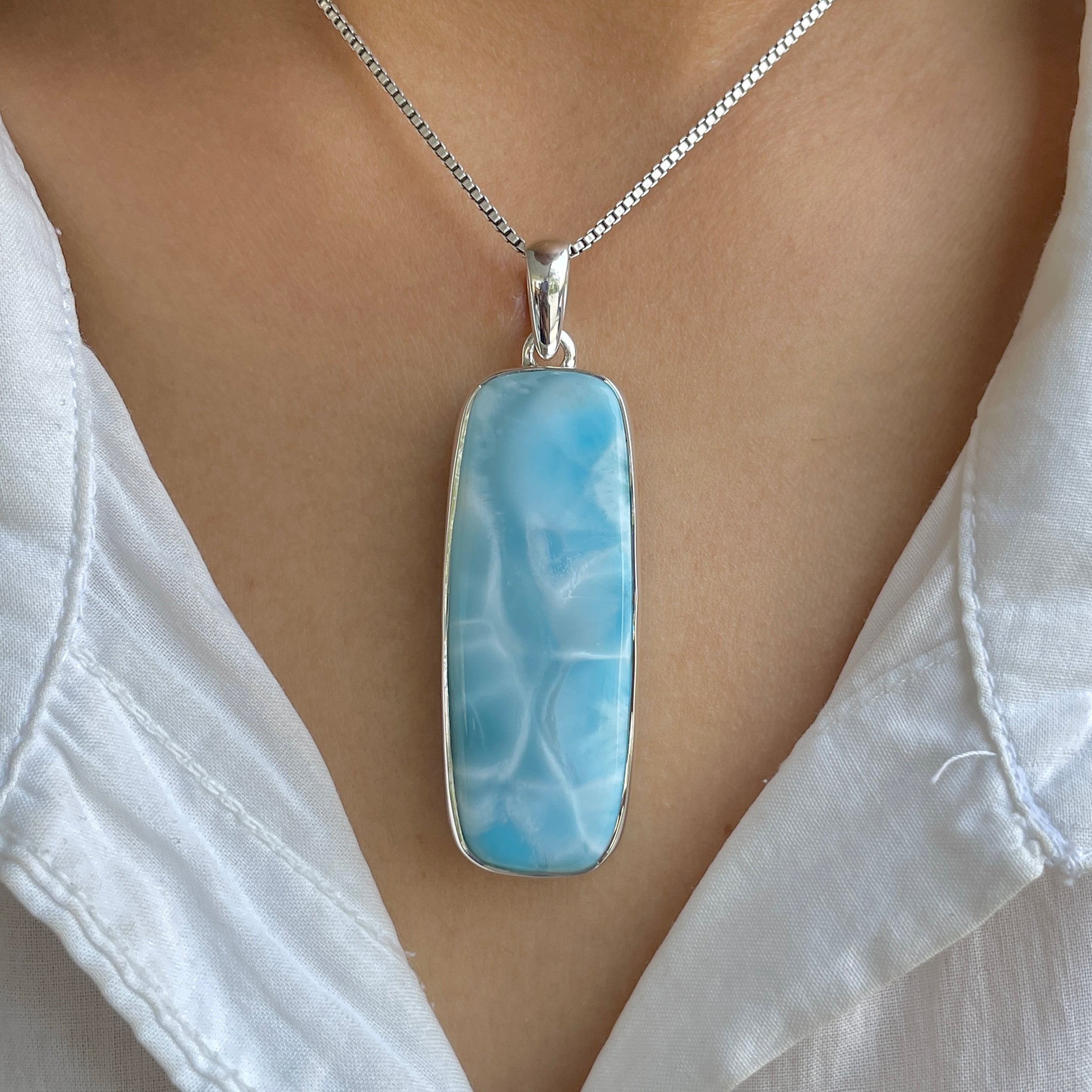 Larimar Pendant-(LAR-P-1363.)