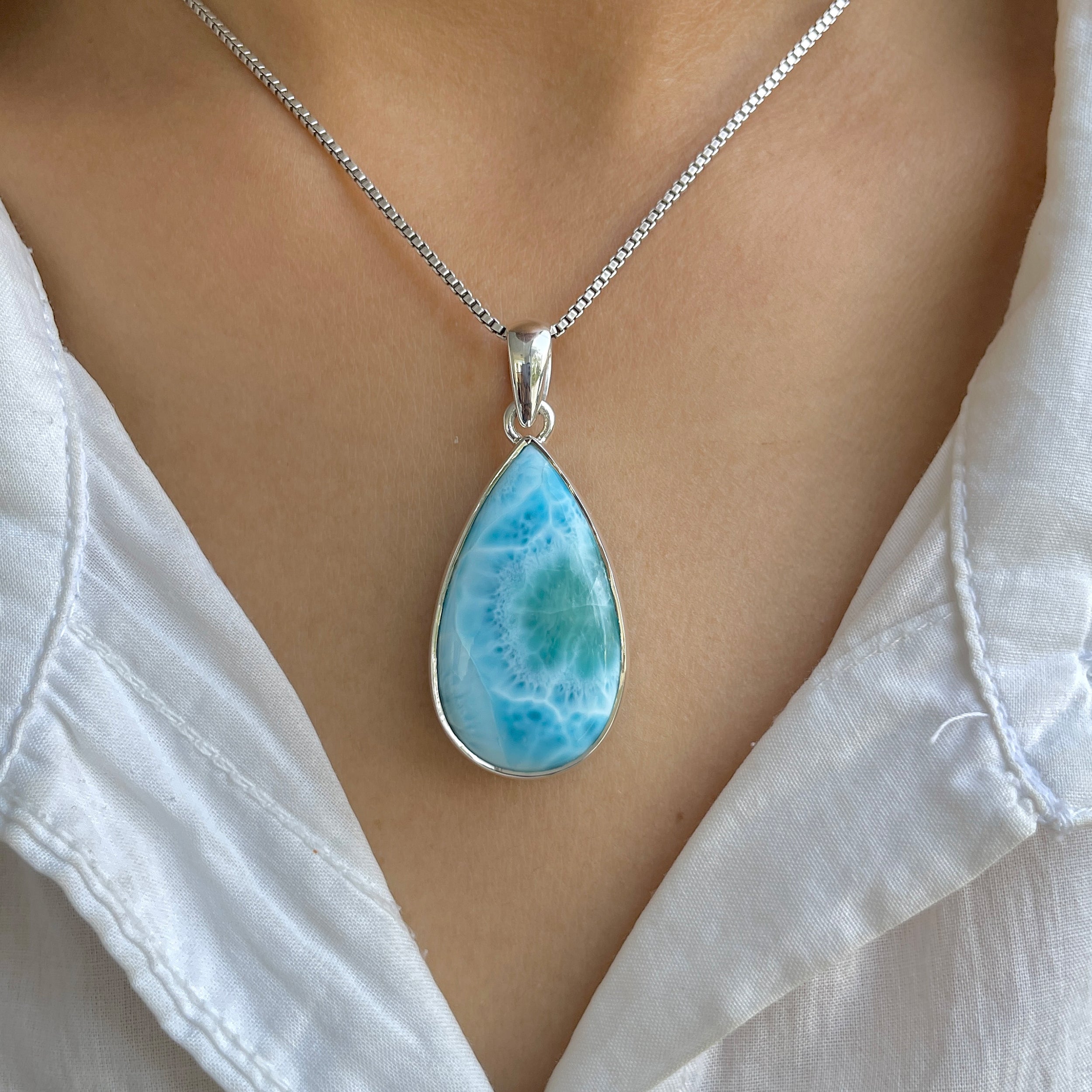 Larimar Pendant-(LAR-P-1380.)