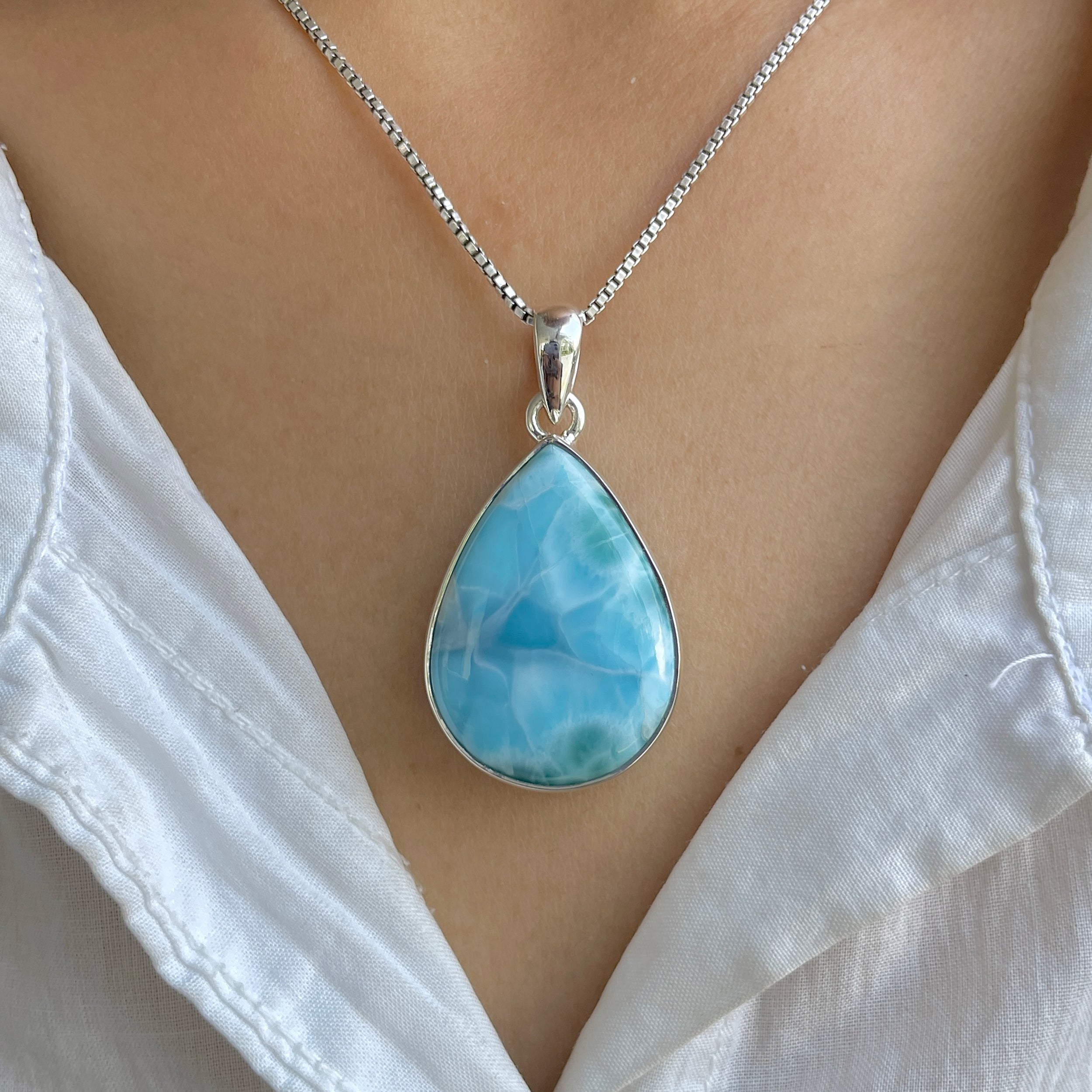 Larimar Pendant-(LAR-P-1388.)