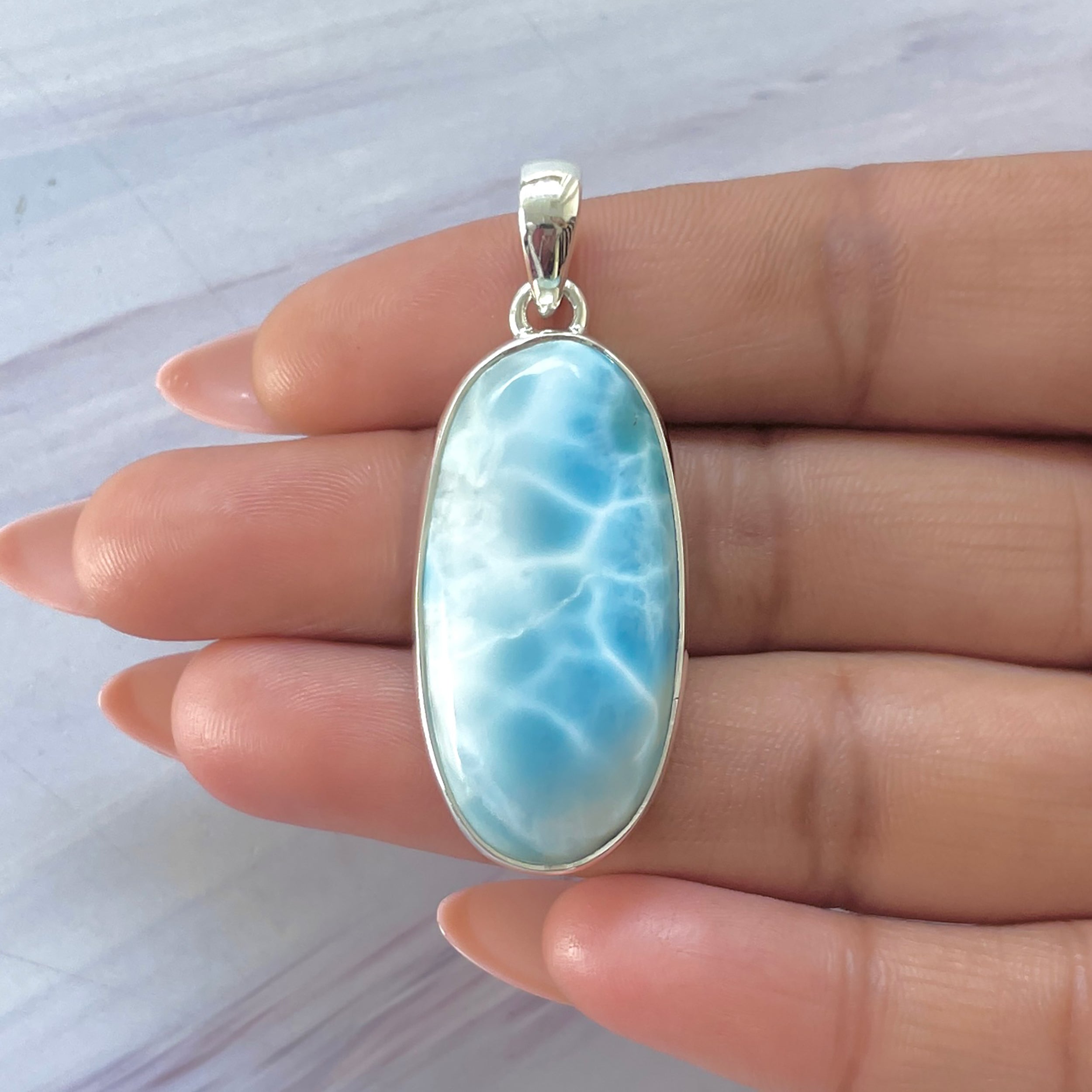 Larimar Pendant-(LAR-P-1391.)