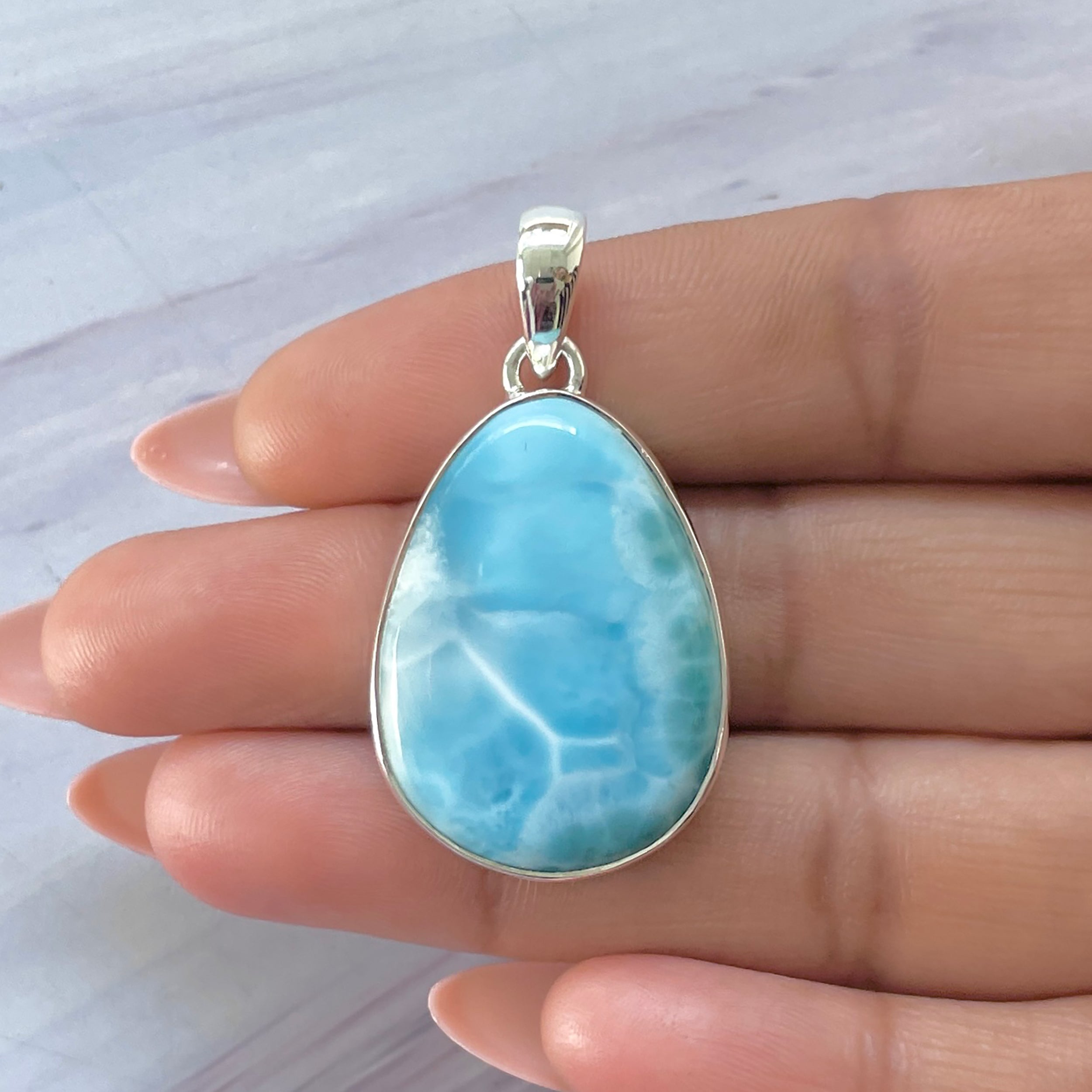 Larimar Pendant-(LAR-P-1392.)