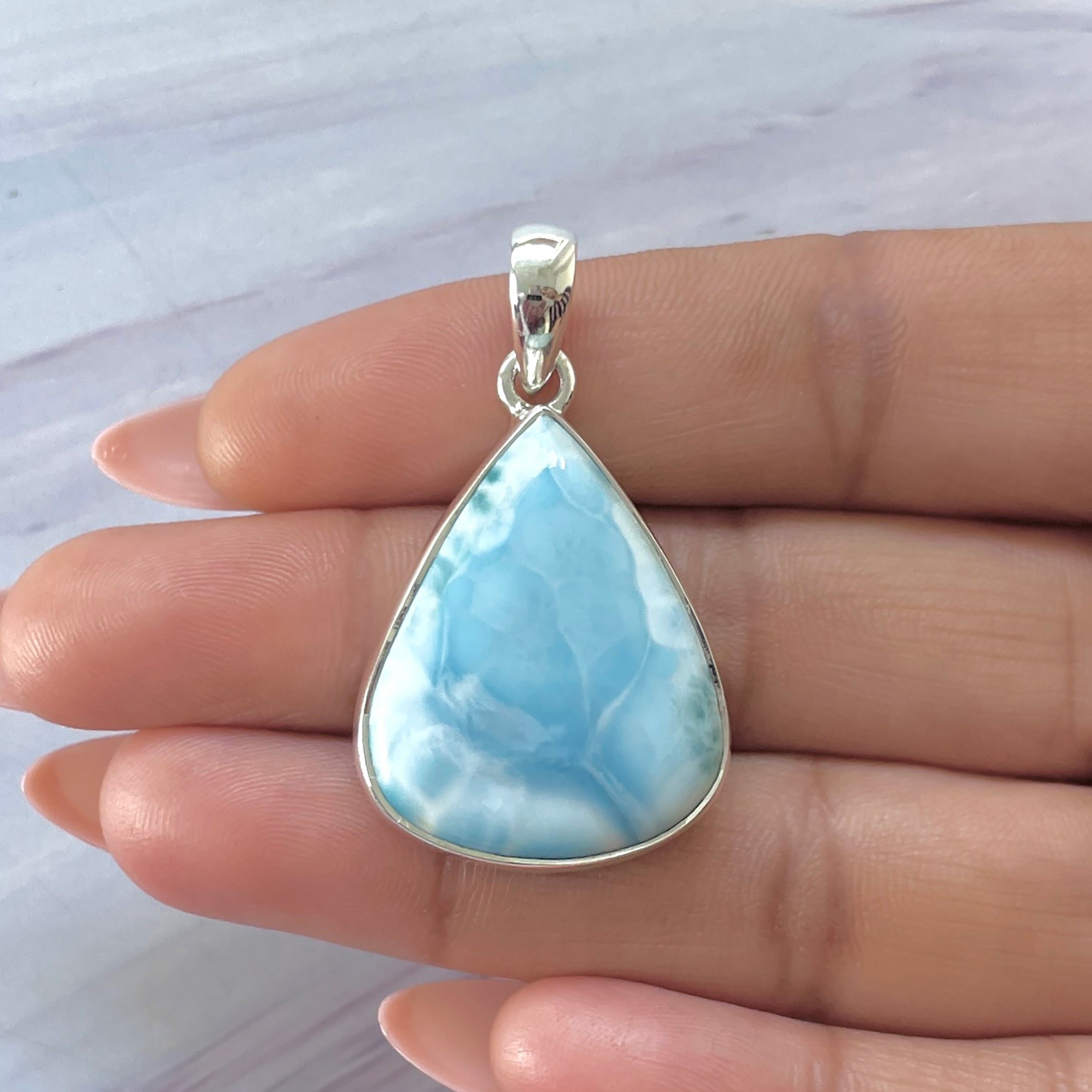 Larimar Pendant-(LAR-P-1393.)