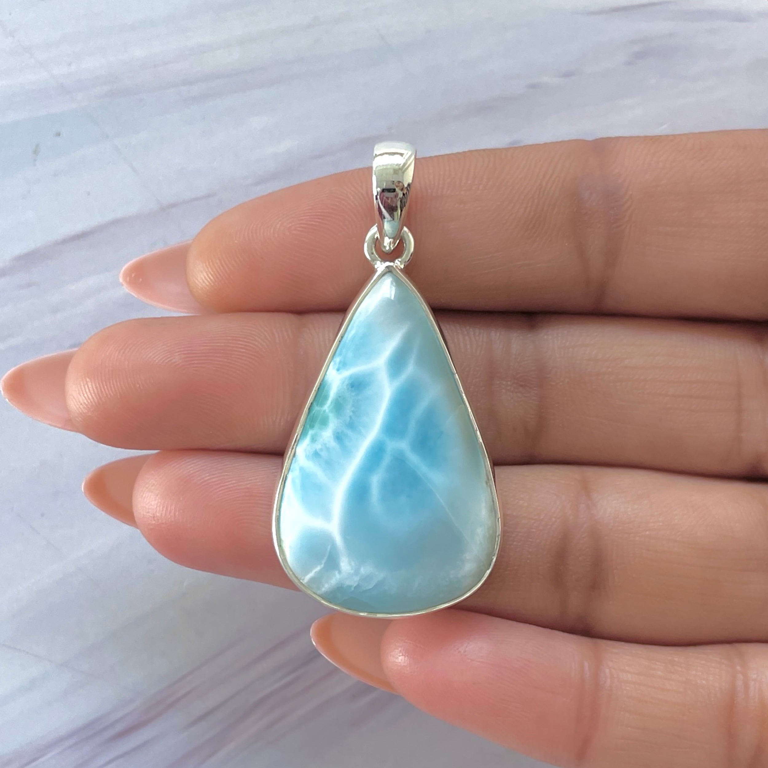 Larimar Pendant-(LAR-P-1394.)