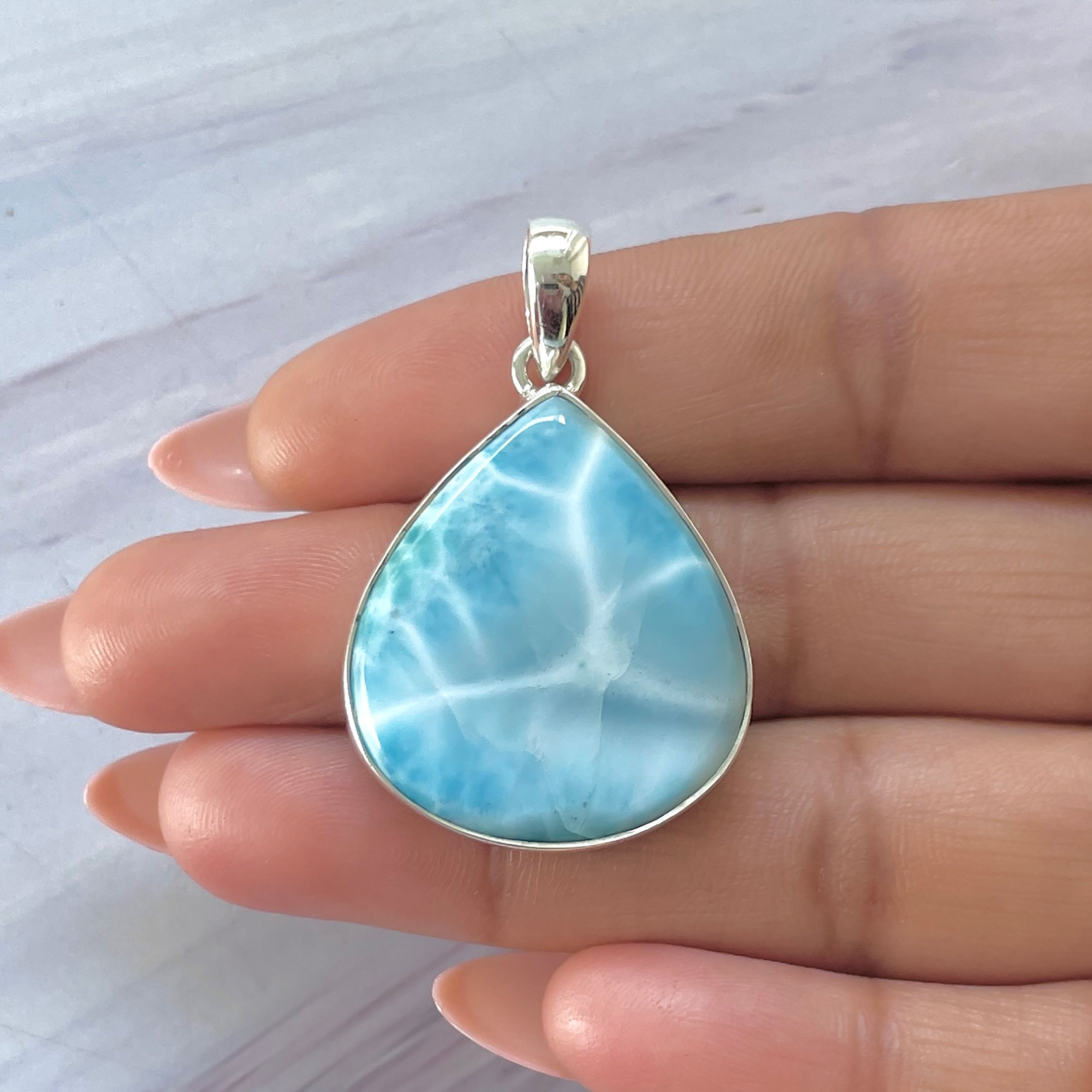 Larimar Pendant-(LAR-P-1395.)