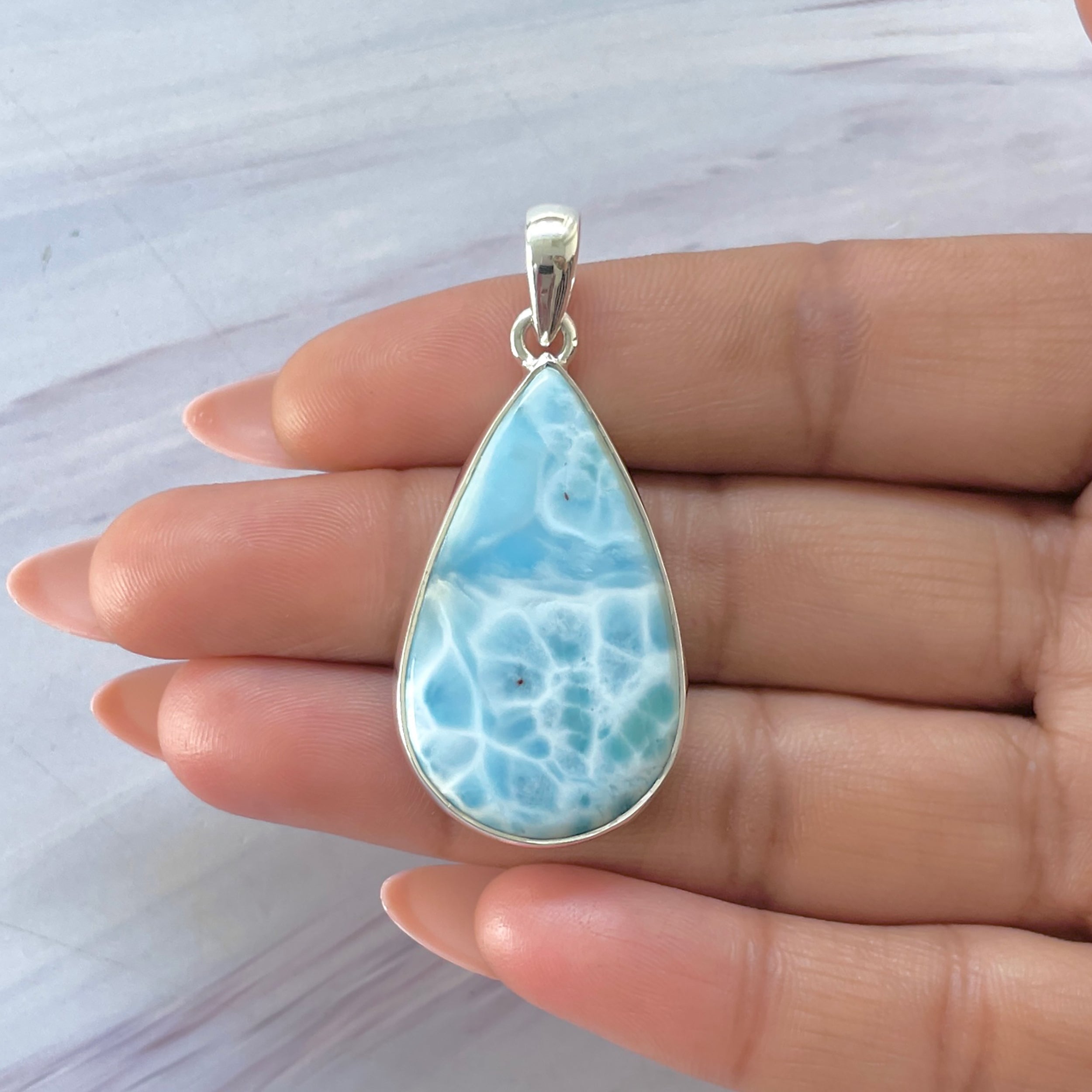 Larimar Pendant-(LAR-P-1396.)