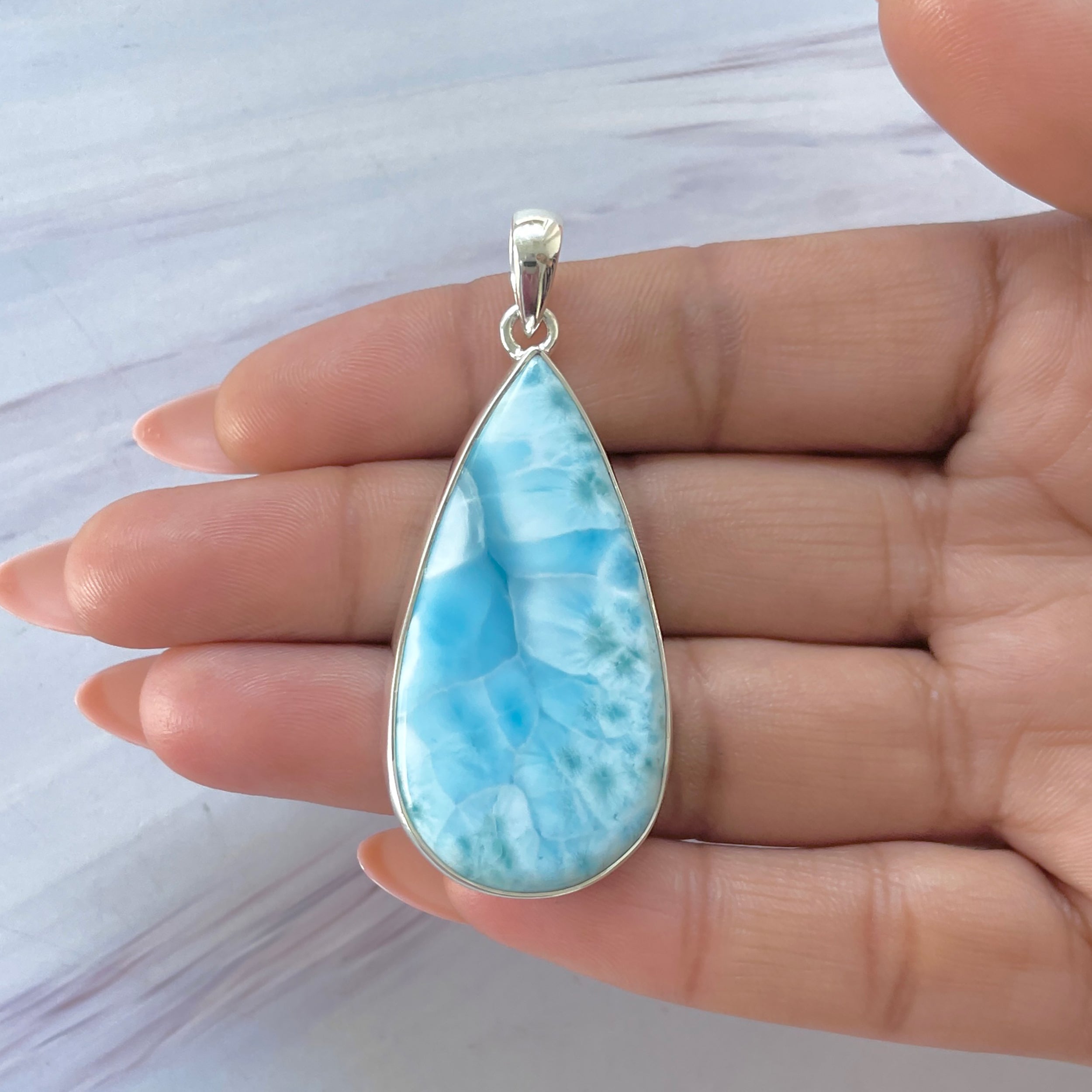 Larimar Pendant-(LAR-P-1397.)
