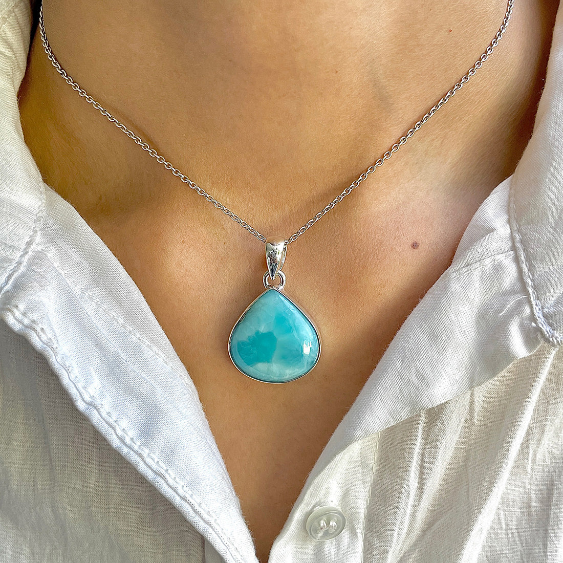 Larimar Pendant-(LAR-P-140.)