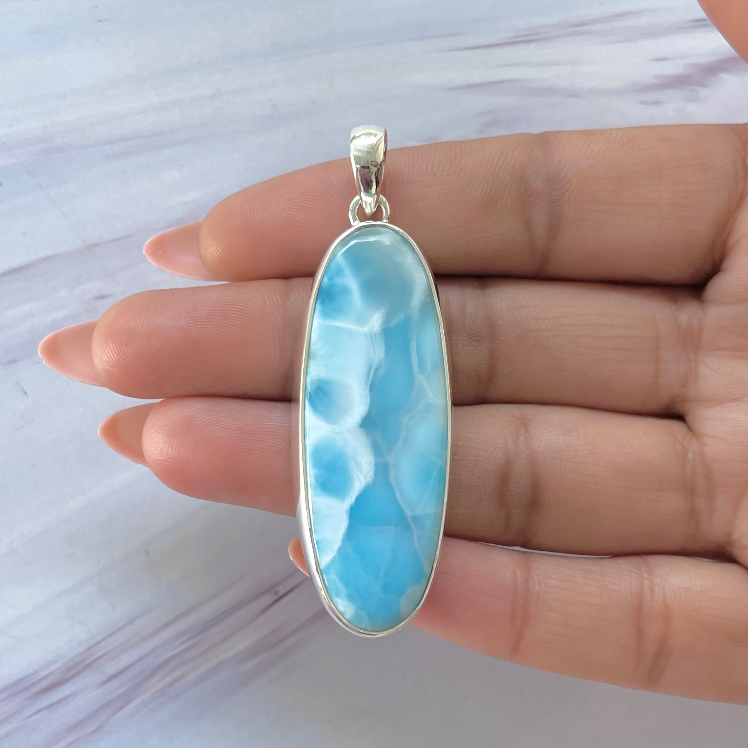 Larimar Pendant-(LAR-P-1400.)