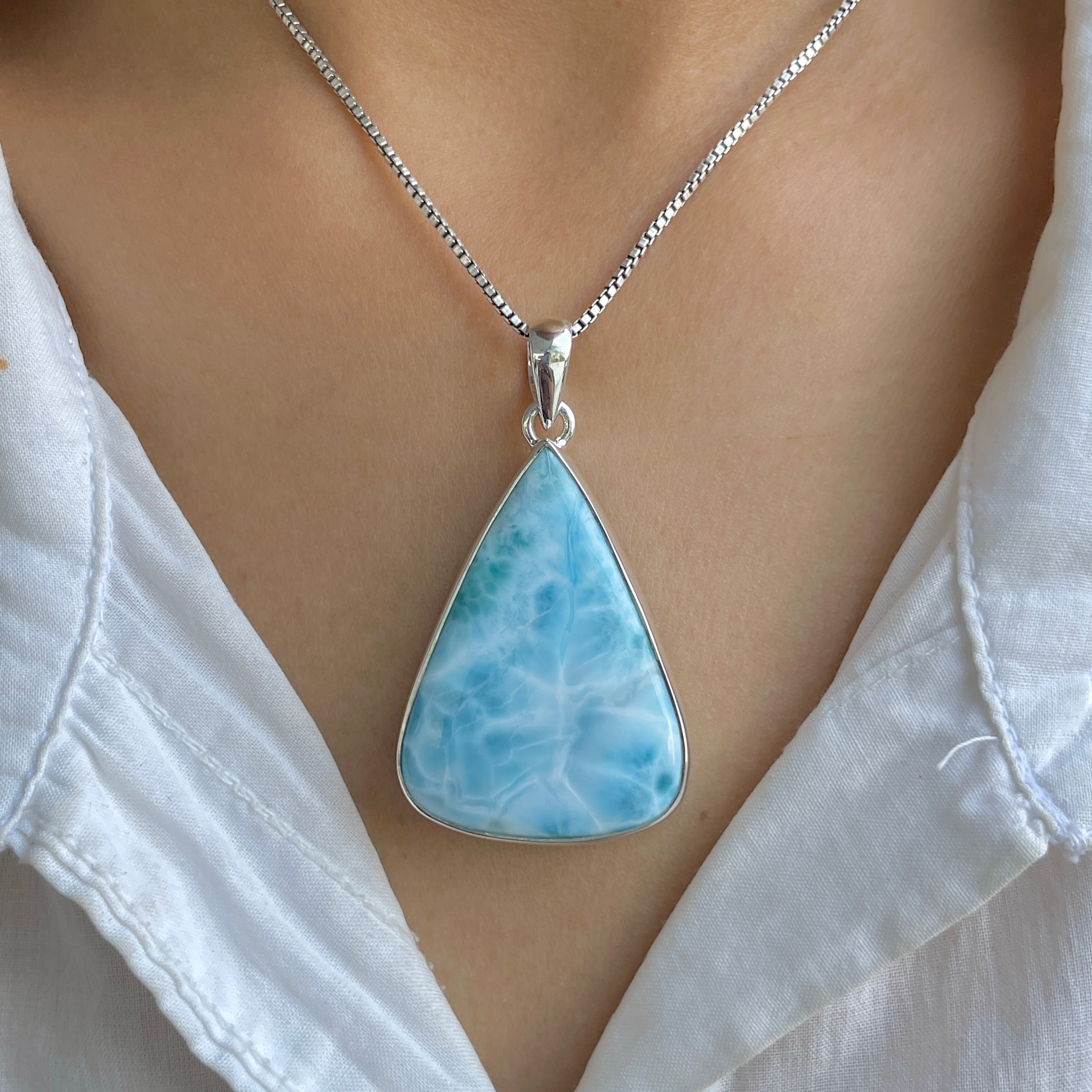 Larimar Pendant-(LAR-P-1410.)