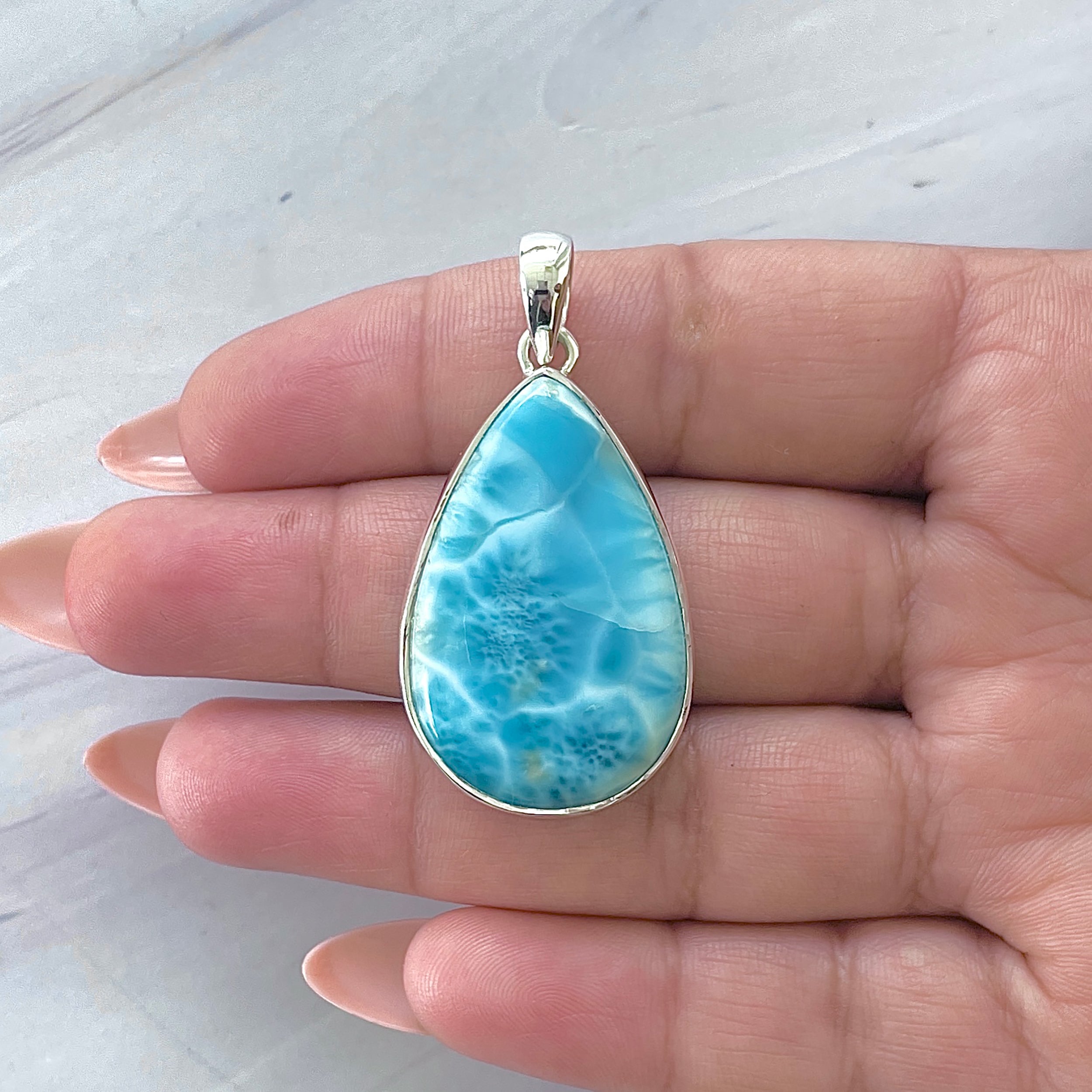 Larimar Pendant-(LAR-P-1411.)